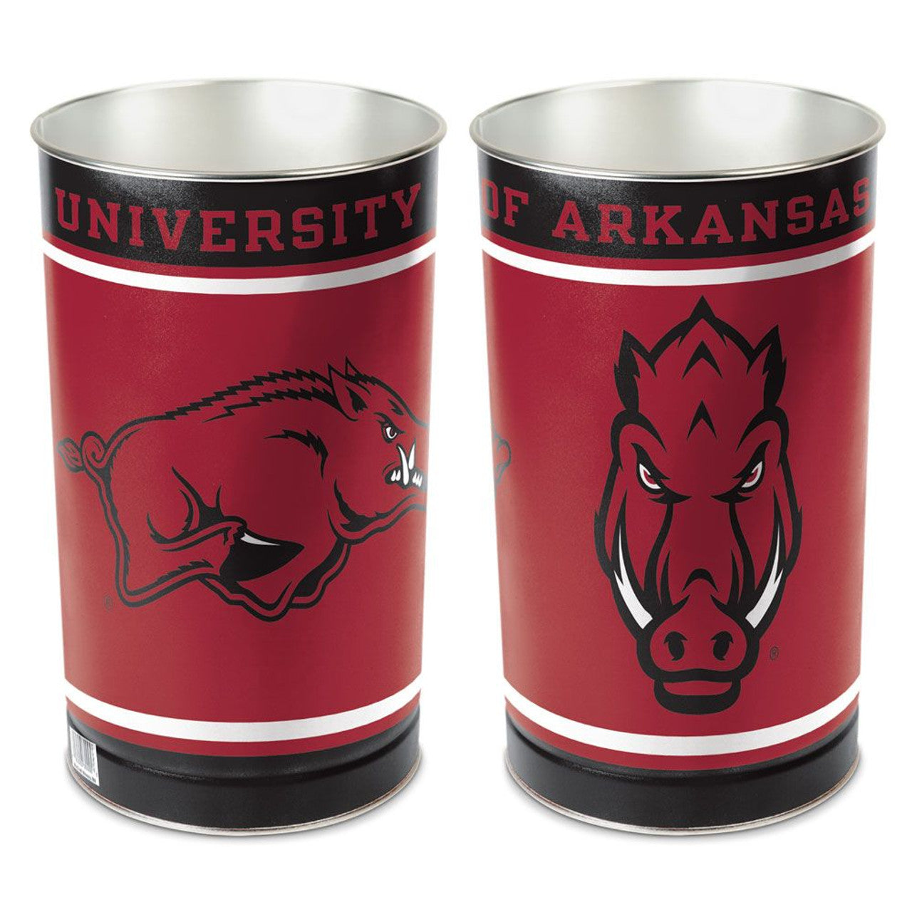 Arkansas Razorbacks Wastebasket 15 Inch - Special Order - Sports Collectibles, Sports Memorabilia, Sports Fan Shop, Sports Gifts
