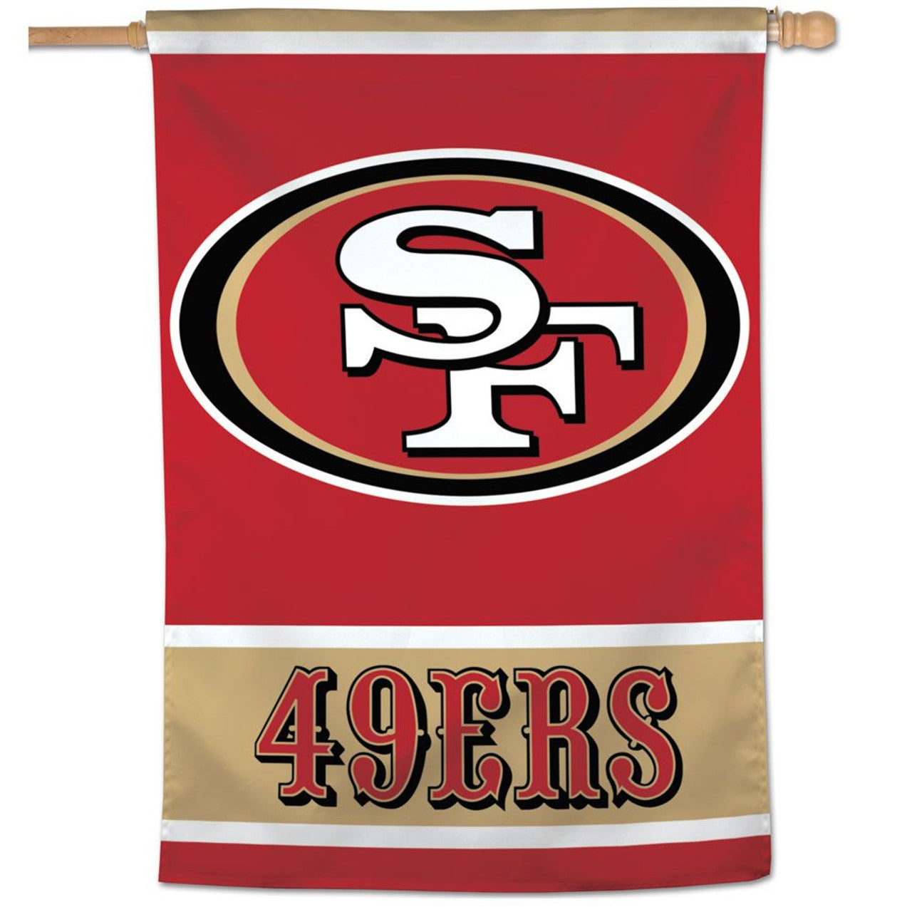 San Francisco 49ers Banner 28x40 Vertical - Sports Collectibles, Sports Memorabilia, Sports Fan Shop, Sports Gifts