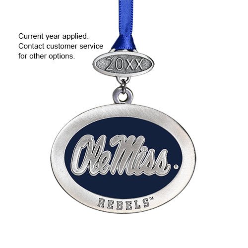 University of Mississippi "Ole Miss" Blue Logo Ornament - Sports Gifts, Sports Memorabilia, Sports Collectibles, Fan Shop