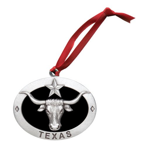 Longhorn with Texas Ornament - Sports Gifts, Sports Memorabilia, Sports Collectibles, Fan Shop