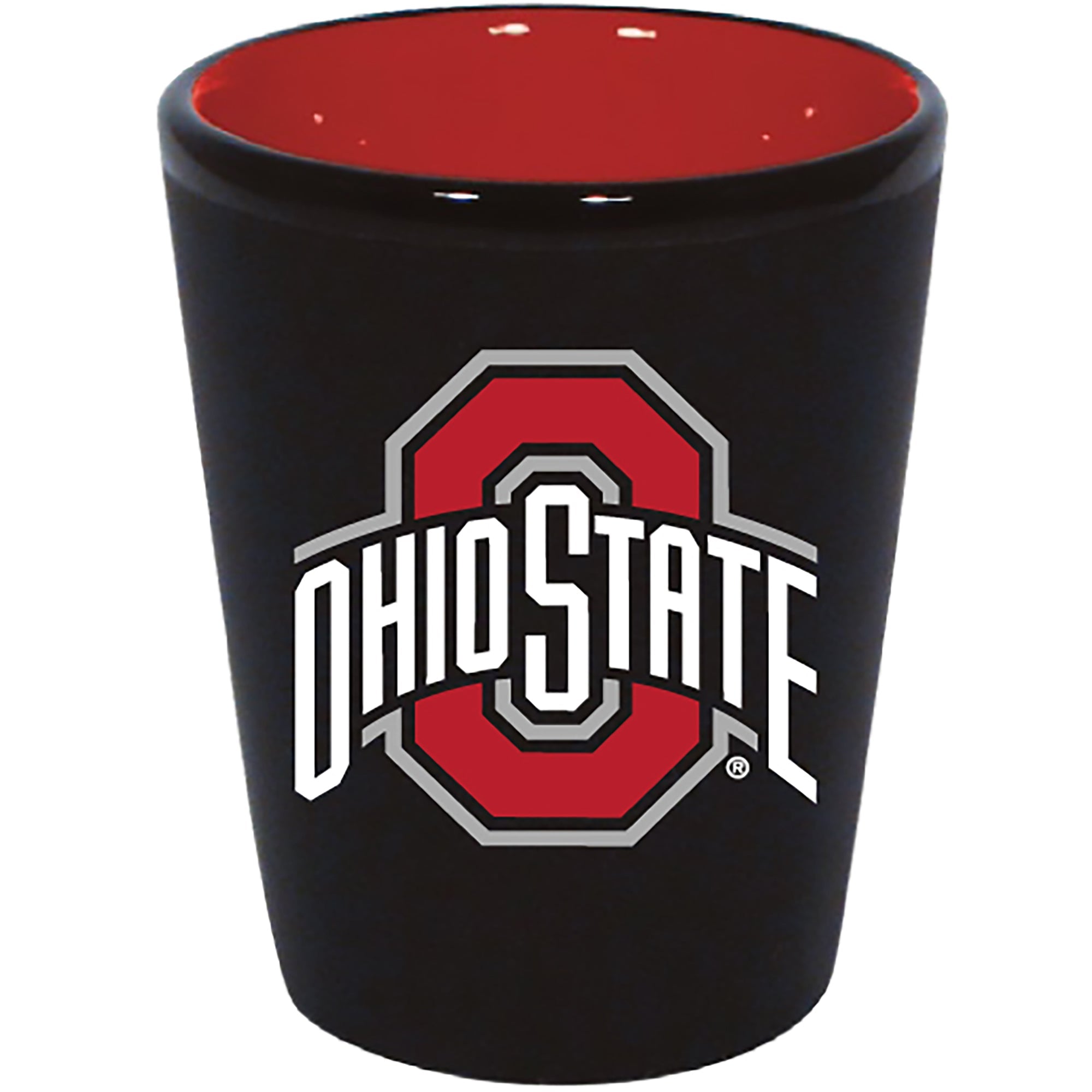 Ohio State Buckeyes Matte Black/Inner Color Shot Glass - Sports Collectibles, Sports Memorabilia, Sports Fan Shop, Sports Gifts
