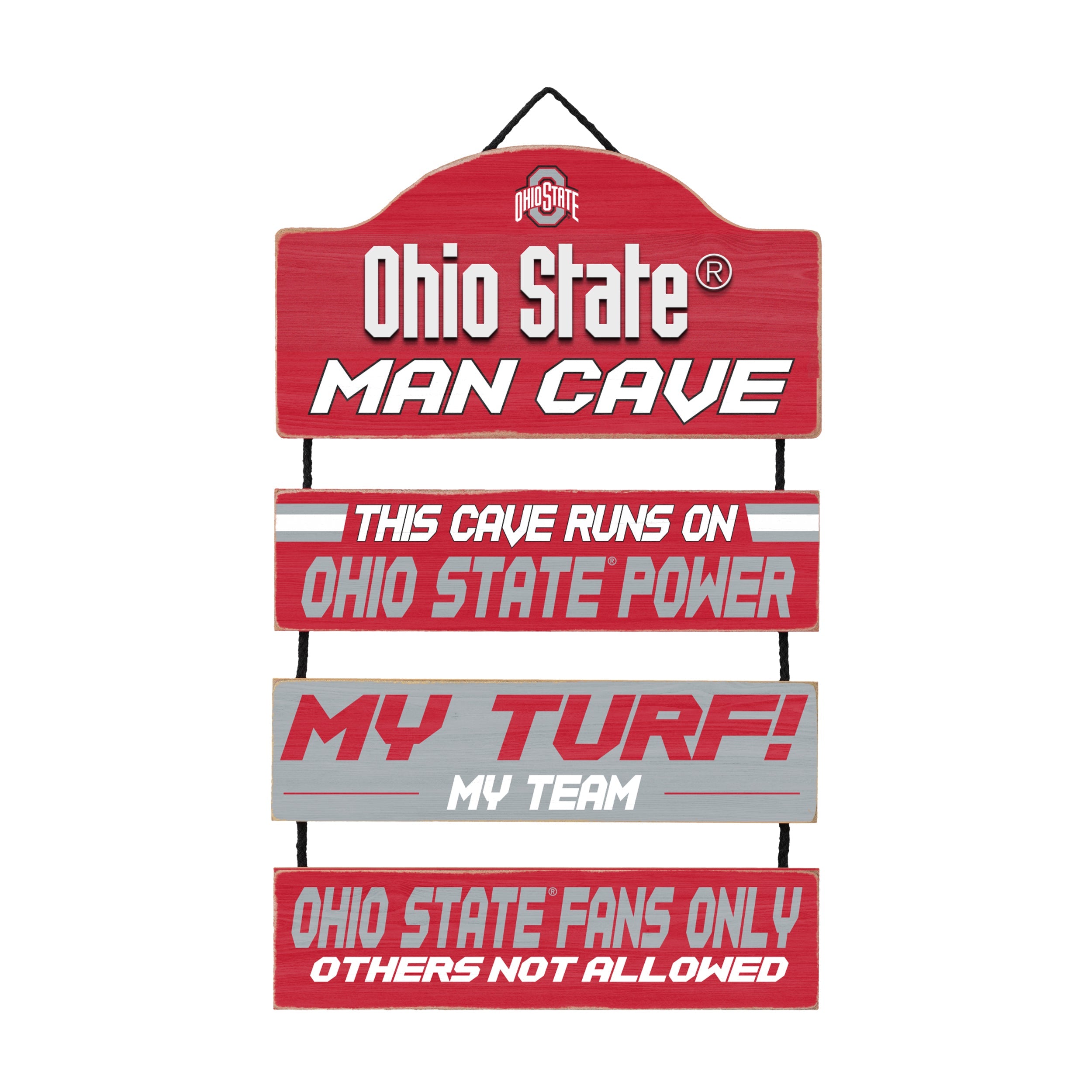 Ohio State Buckeyes Wooden Man Cave Sign - Sports Collectibles, Sports Memorabilia, Sports Fan Shop, Sports Gifts
