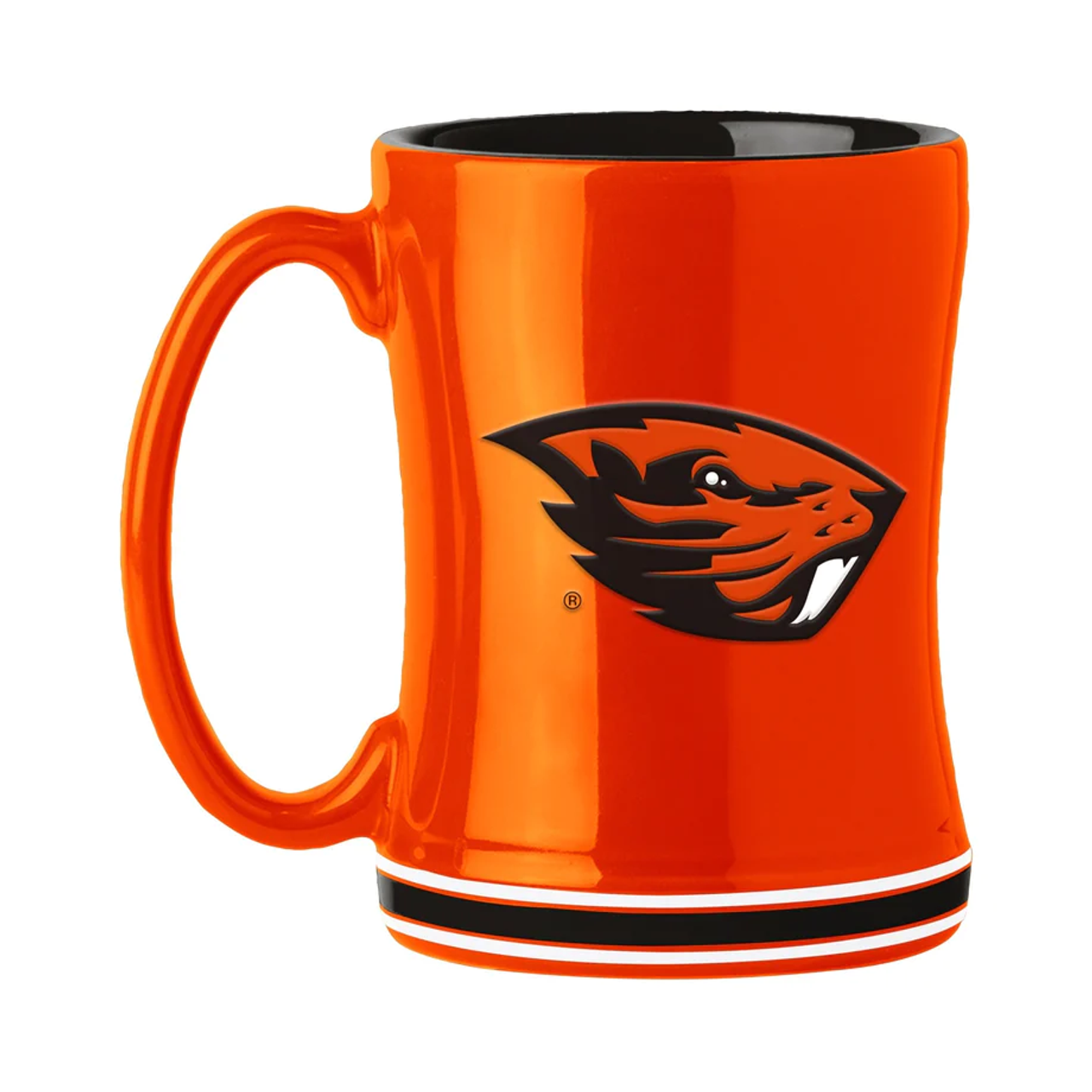 Oregon State Beavers Coffee Mug 14oz Sculpted Relief Team Color - Sports Collectibles, Sports Memorabilia, Sports Fan Shop, Sports Gifts