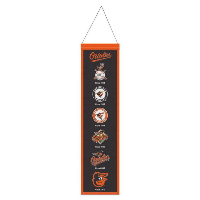 Baltimore Orioles 8" x 32" Wool Banner - Sports Collectibles, Sports Memorabilia, Sports Fan Shop, Sports Gifts