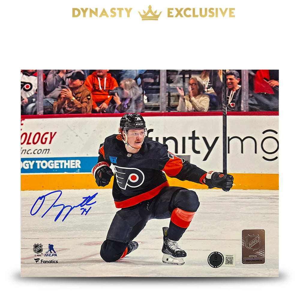 Owen Tippett Knee Celebration Philadelphia Flyers Autographed 16" x 20" Hockey Photo - Sports Collectibles, Sports Memorabilia, Sports Fan Shop, Sports Gifts