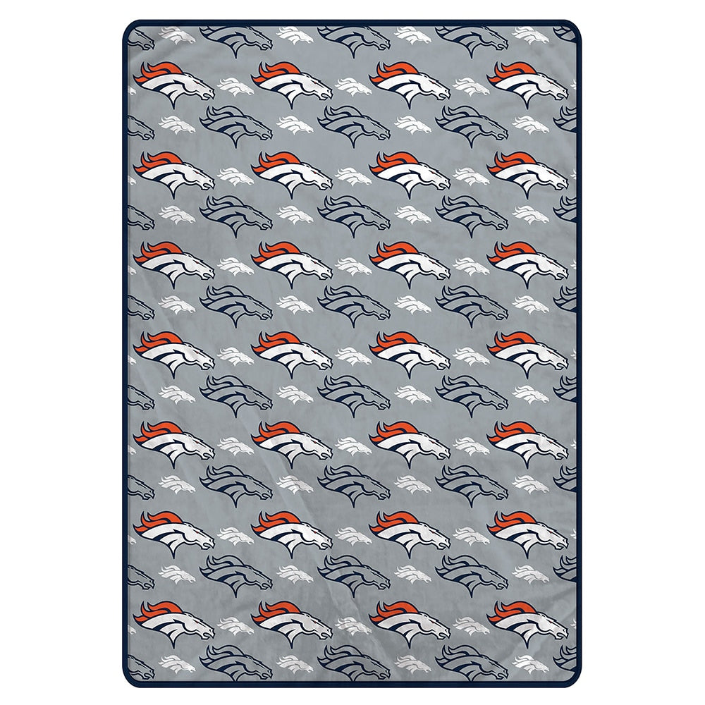 Denver Broncos - NFL Logo Roll Ultra Cozy Oversized 66x80 Blanket - Sports Gifts, Sports Memorabilia, Sports Collectibles, Fan Shop