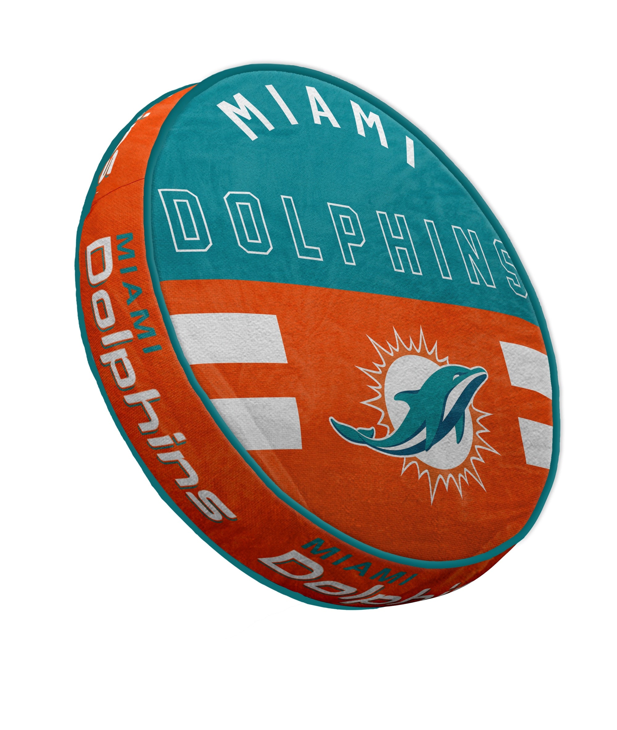 Miami Dolphins 15" Plushie Circle Pillow - Sports Gifts, Sports Memorabilia, Sports Collectibles, Fan Shop