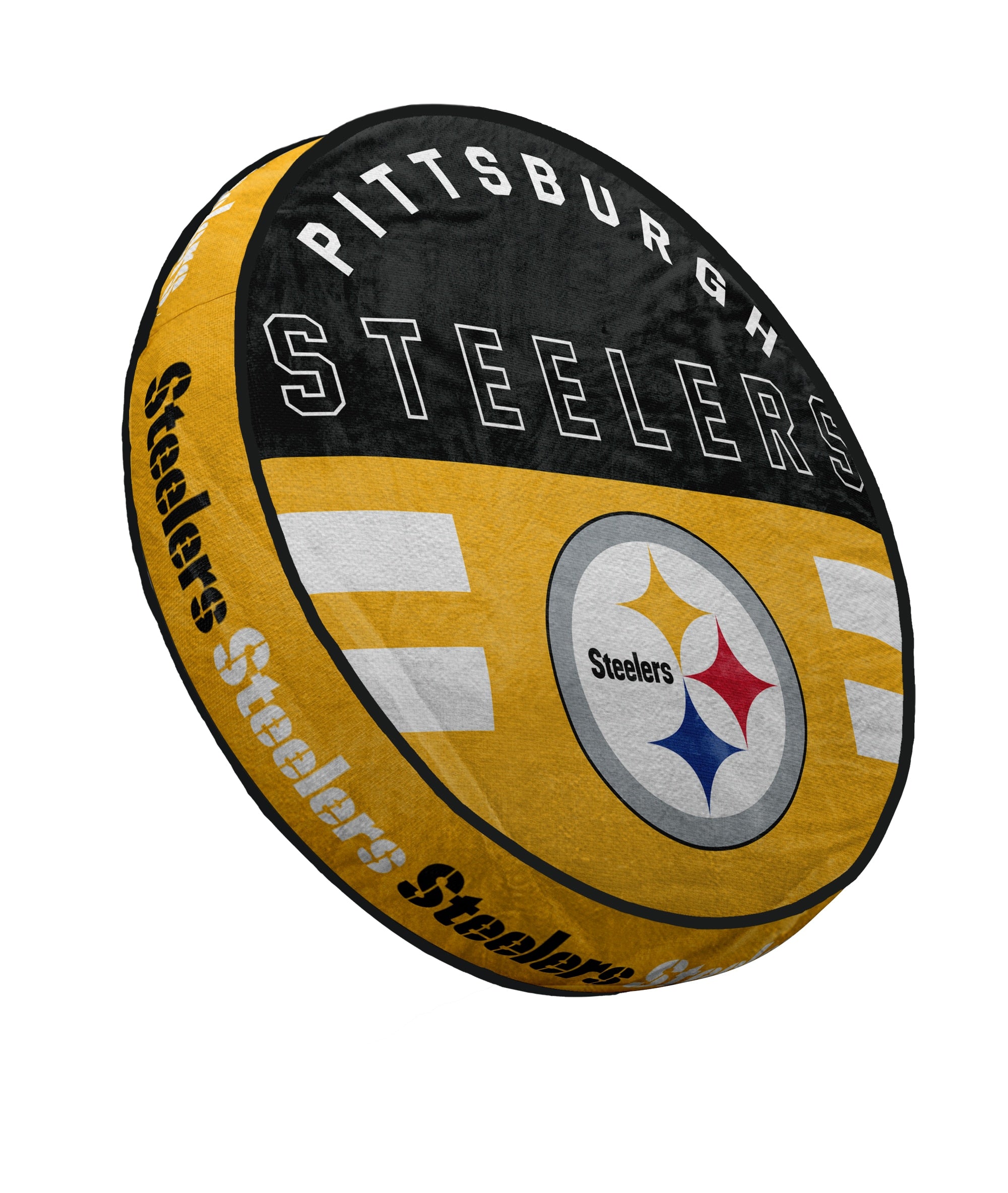 Pittsburgh Steelers 15" Plushie Circle Pillow - Sports Gifts, Sports Memorabilia, Sports Collectibles, Fan Shop