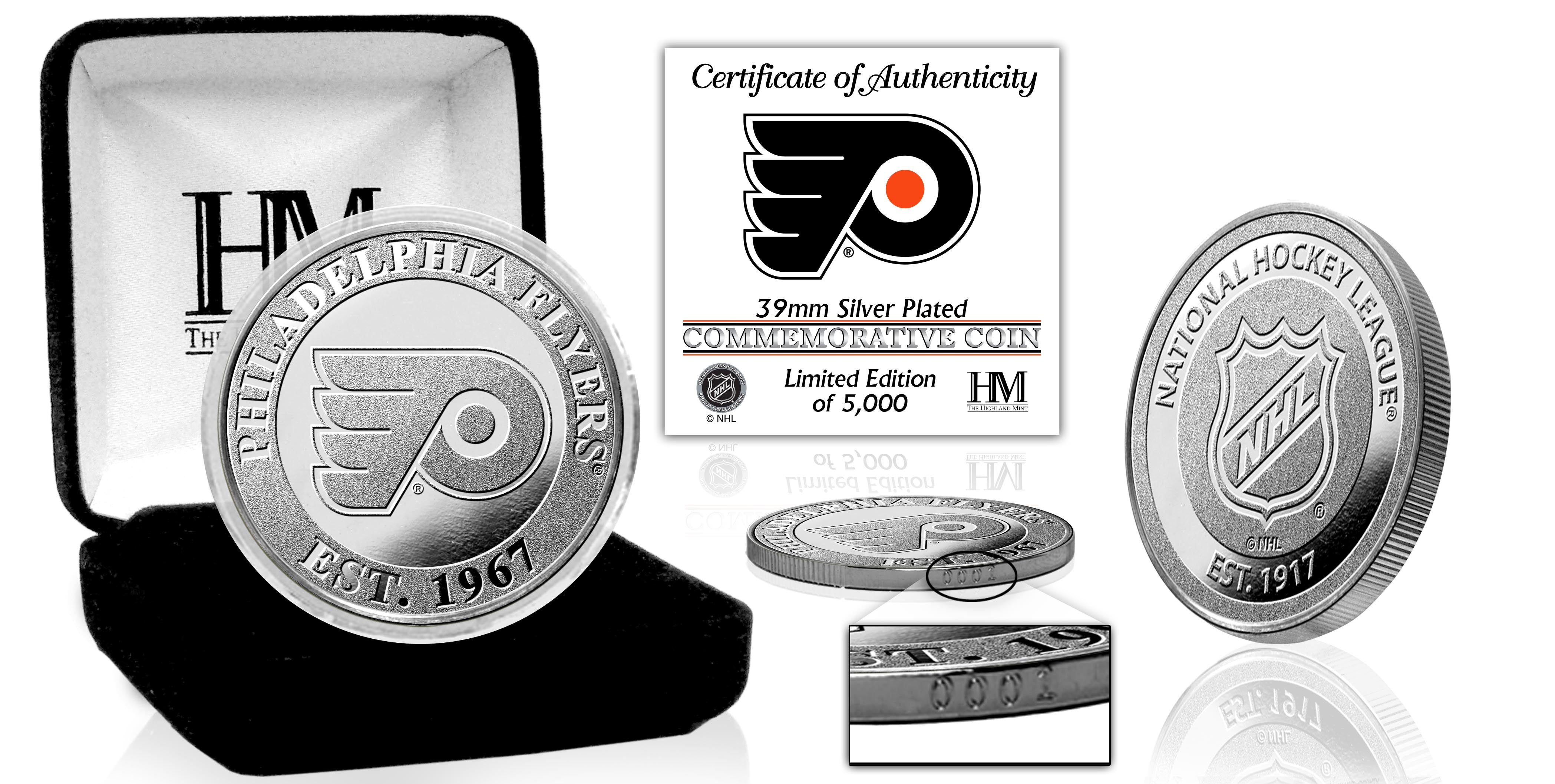 Philadelphia Flyers Silver Mint Coin - Sports Collectibles, Sports Memorabilia, Sports Fan Shop, Sports Gifts