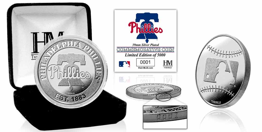 Philadelphia Phillies Silver Coin - Sports Collectibles, Sports Memorabilia, Sports Fan Shop, Sports Gifts