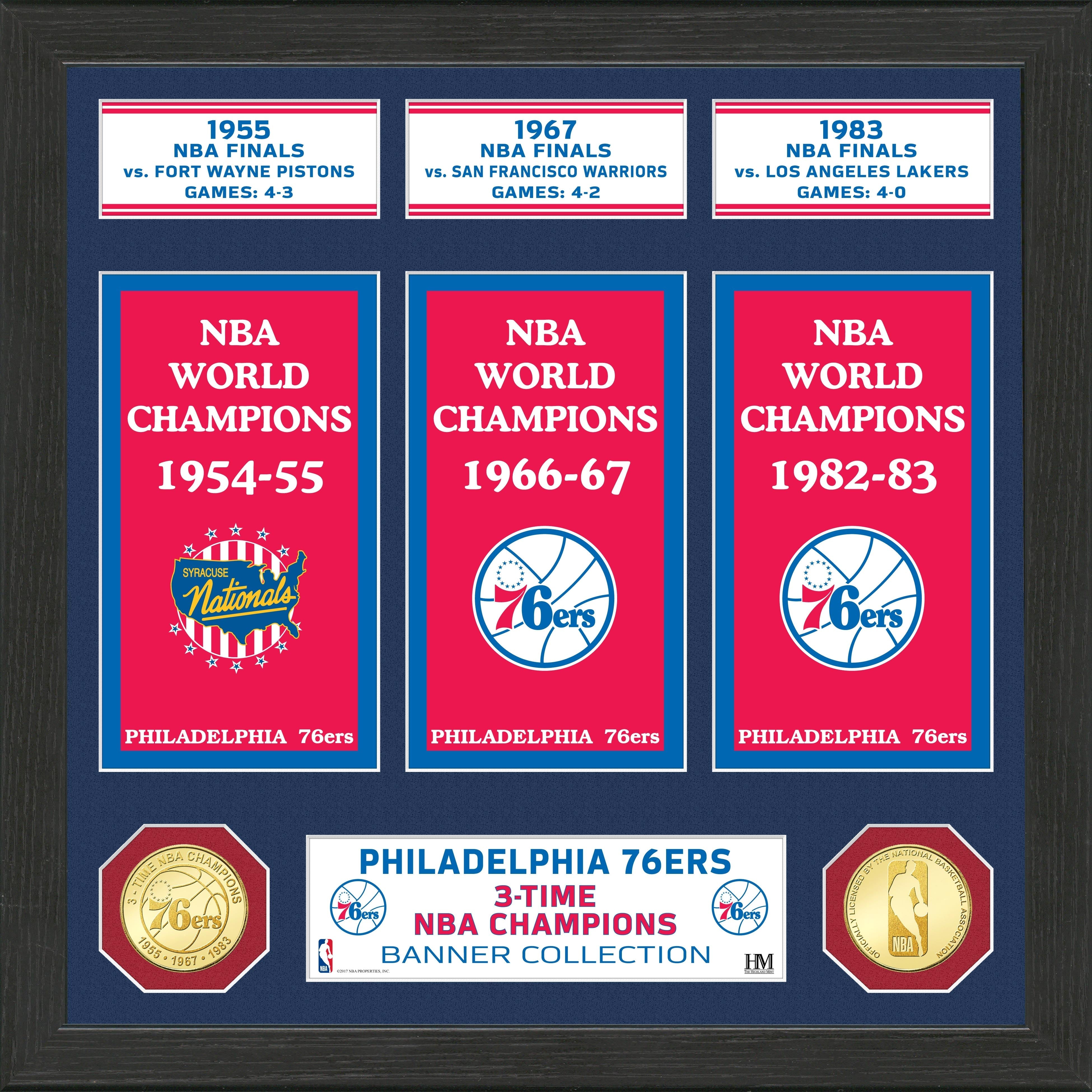 Philadelphia 76ers "Banner" Bronze Coin Photo Mint - Sports Collectibles, Sports Memorabilia, Sports Fan Shop, Sports Gifts