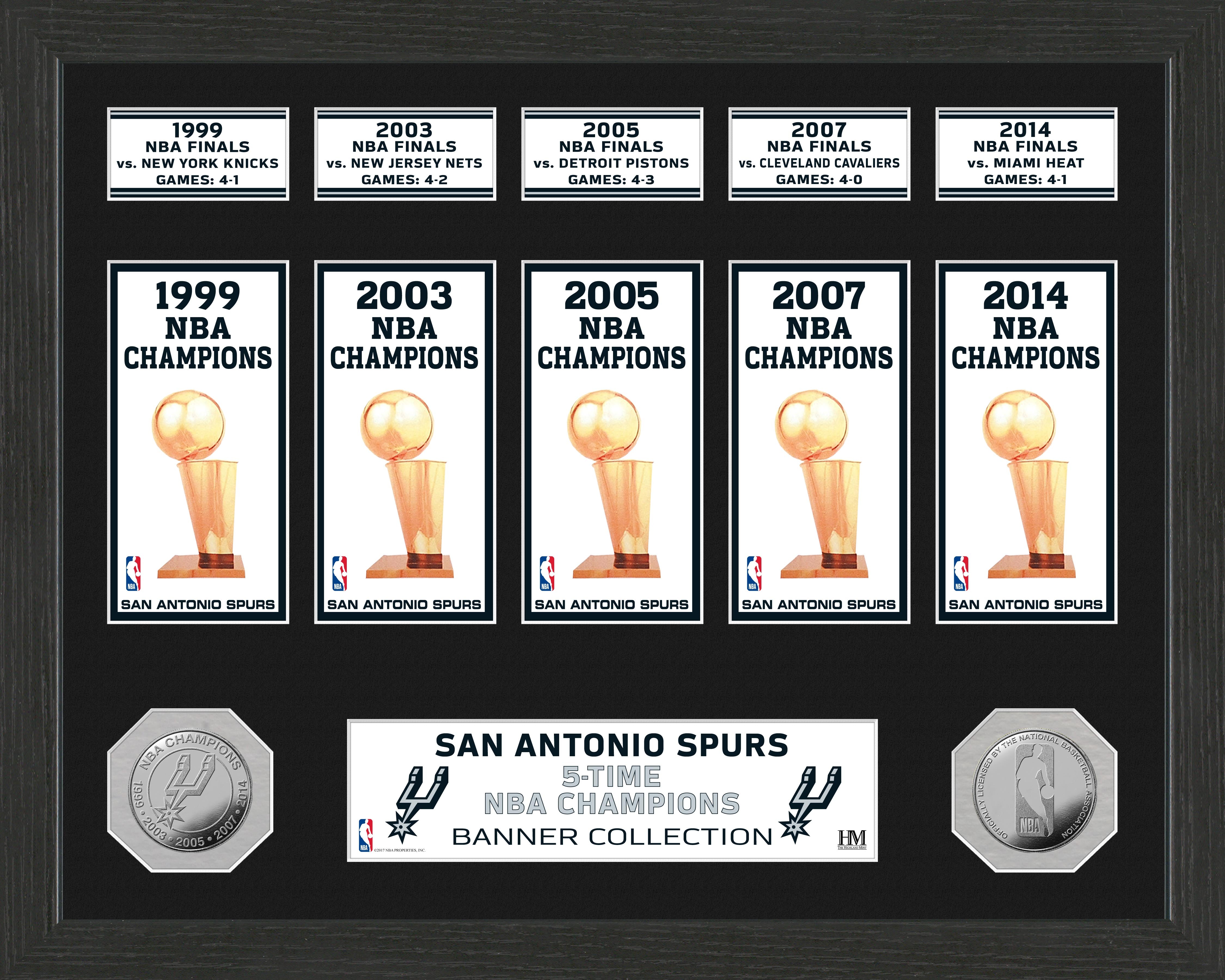 San Antonio Spurs "Banner" Minted Coin Photo Mint - Sports Collectibles, Sports Memorabilia, Sports Fan Shop, Sports Gifts