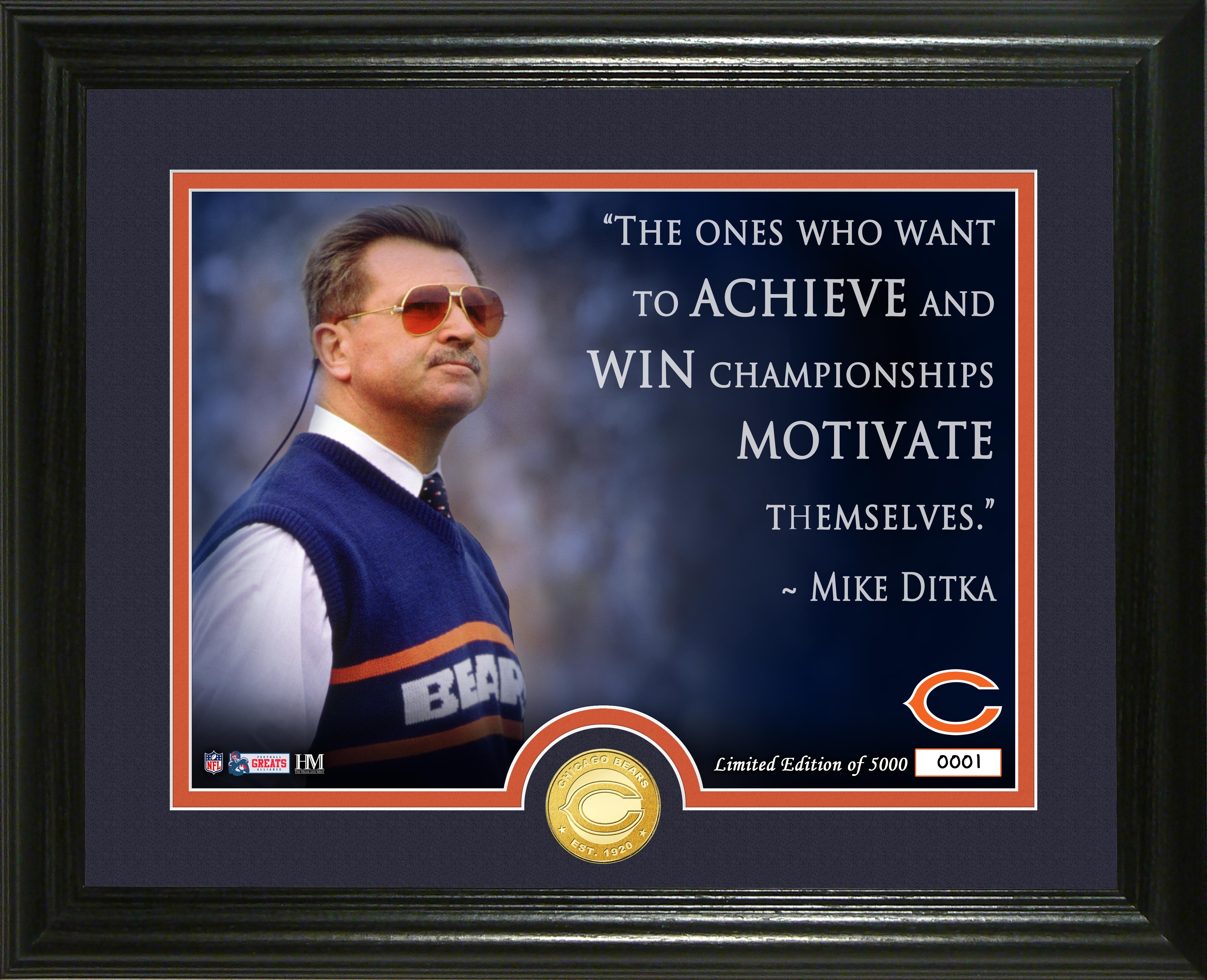 Mike Ditka Quote Bronze Coin Photo Mint - Sports Collectibles, Sports Memorabilia, Sports Fan Shop, Sports Gifts