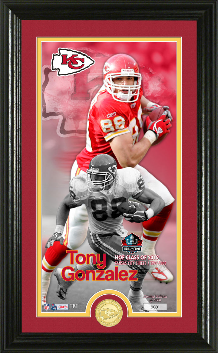 Tony Gonzalez Hall of Fame 2019 Supreme Bronze Coin Photo Mint - Sports Collectibles, Sports Memorabilia, Sports Fan Shop, Sports Gifts