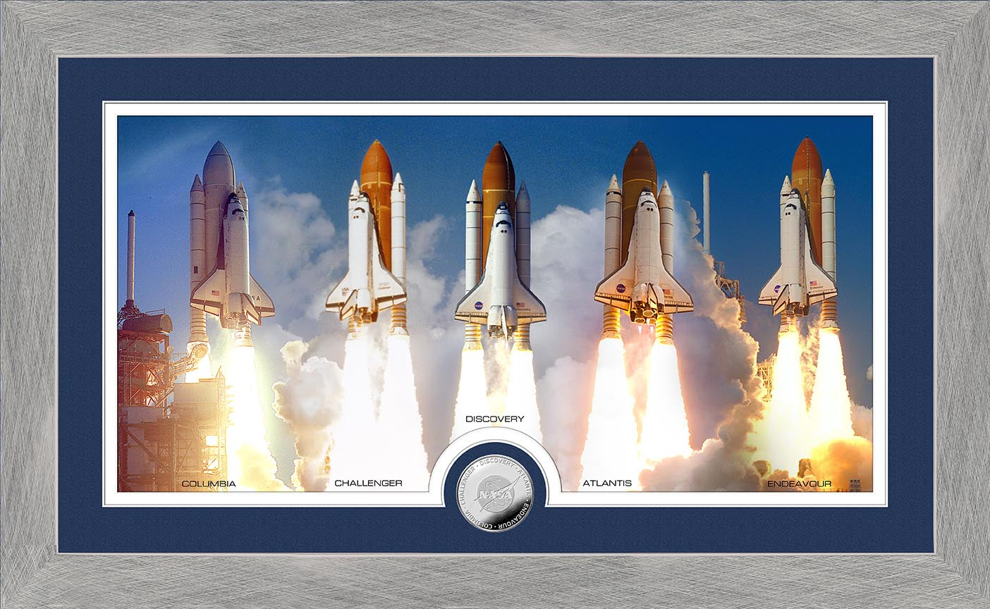 Space Shuttle Program Shuttle Launch Panoramic Silver Coin Photo Mint - Sports Collectibles, Sports Memorabilia, Sports Fan Shop, Sports Gifts
