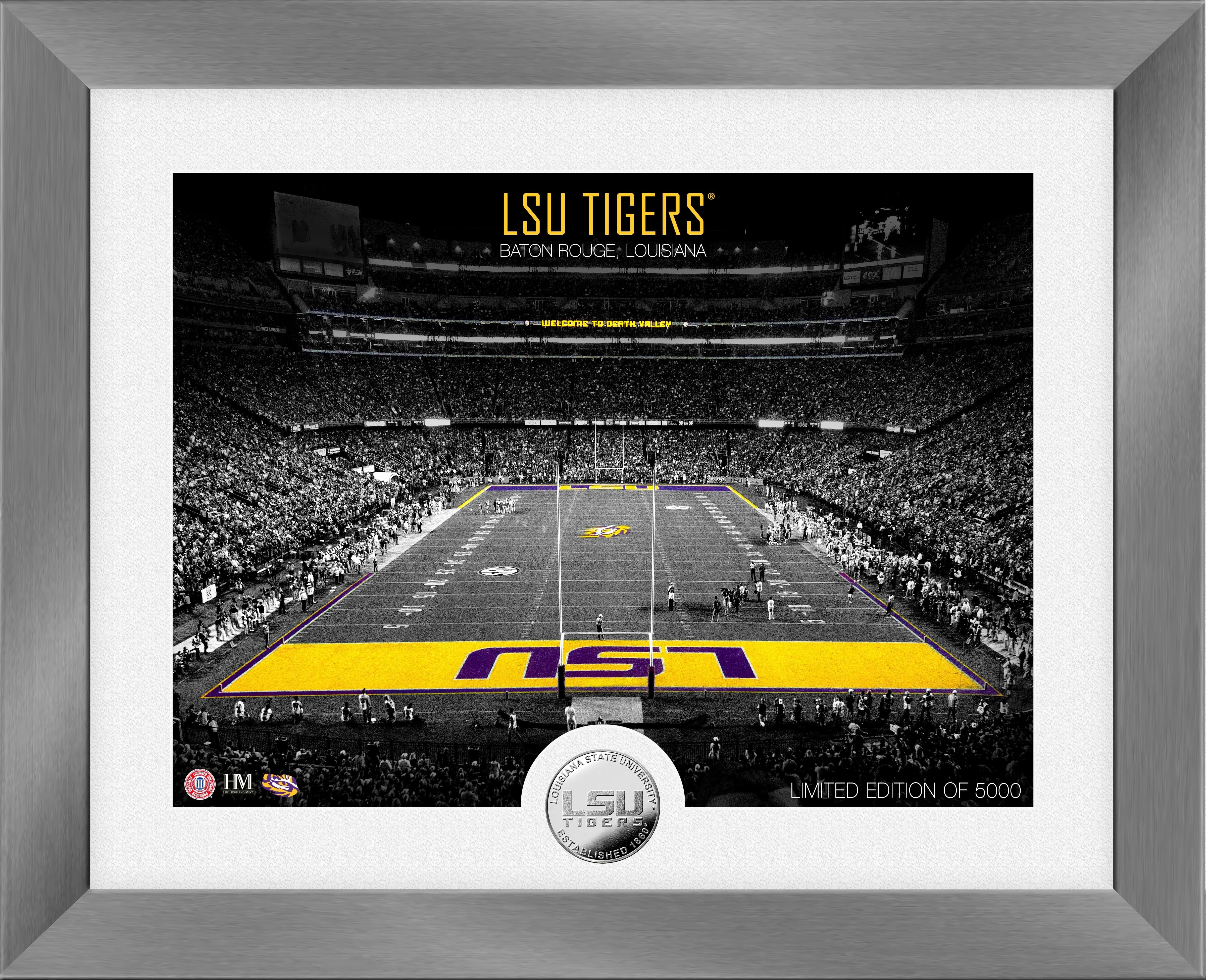 LSU Tigers Art Deco Stadium Silver Coin Photo Mint - Sports Collectibles, Sports Memorabilia, Sports Fan Shop, Sports Gifts
