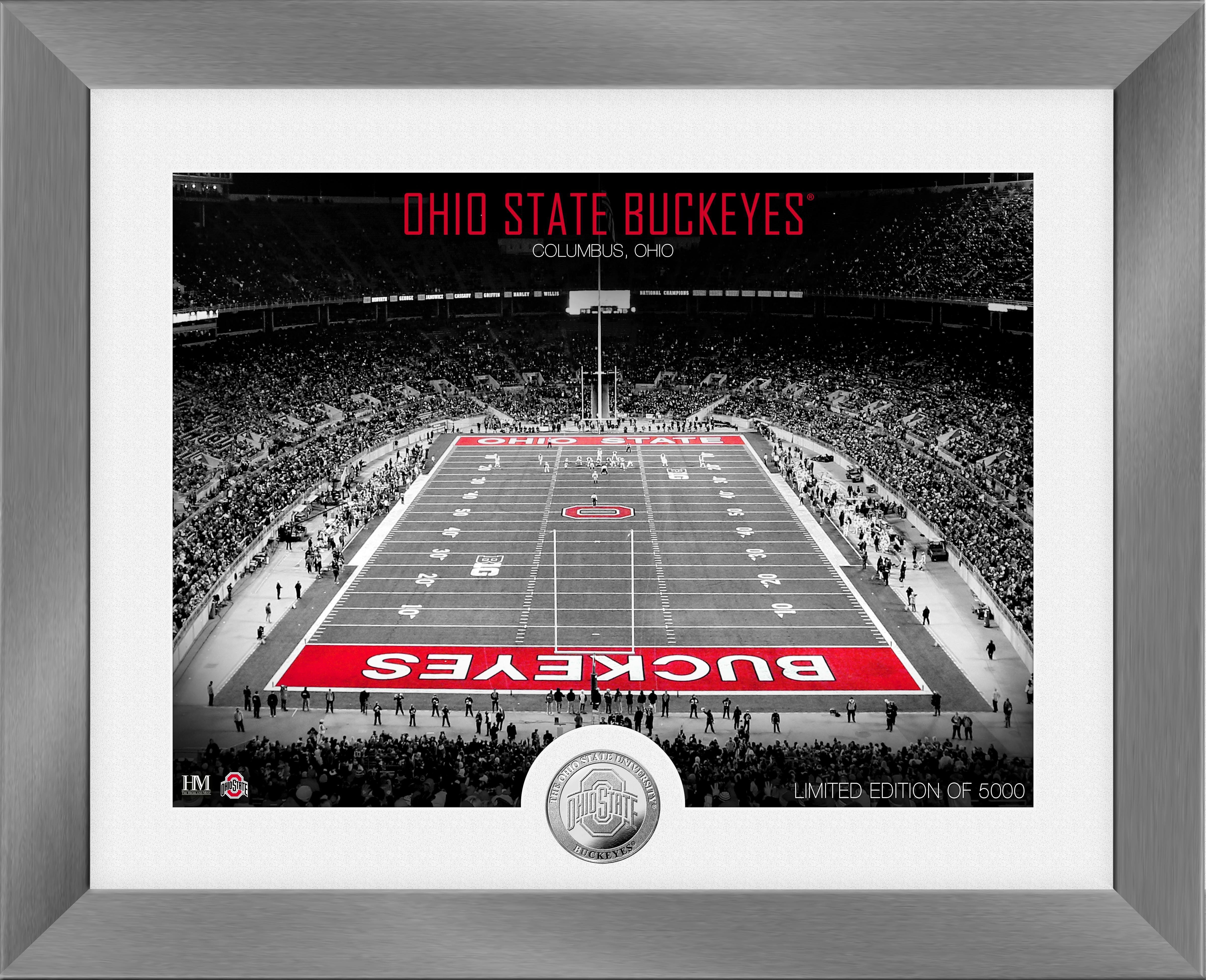 Ohio State Buckeyes Art Deco Stadium Silver Coin Photo Mint - Sports Collectibles, Sports Memorabilia, Sports Fan Shop, Sports Gifts