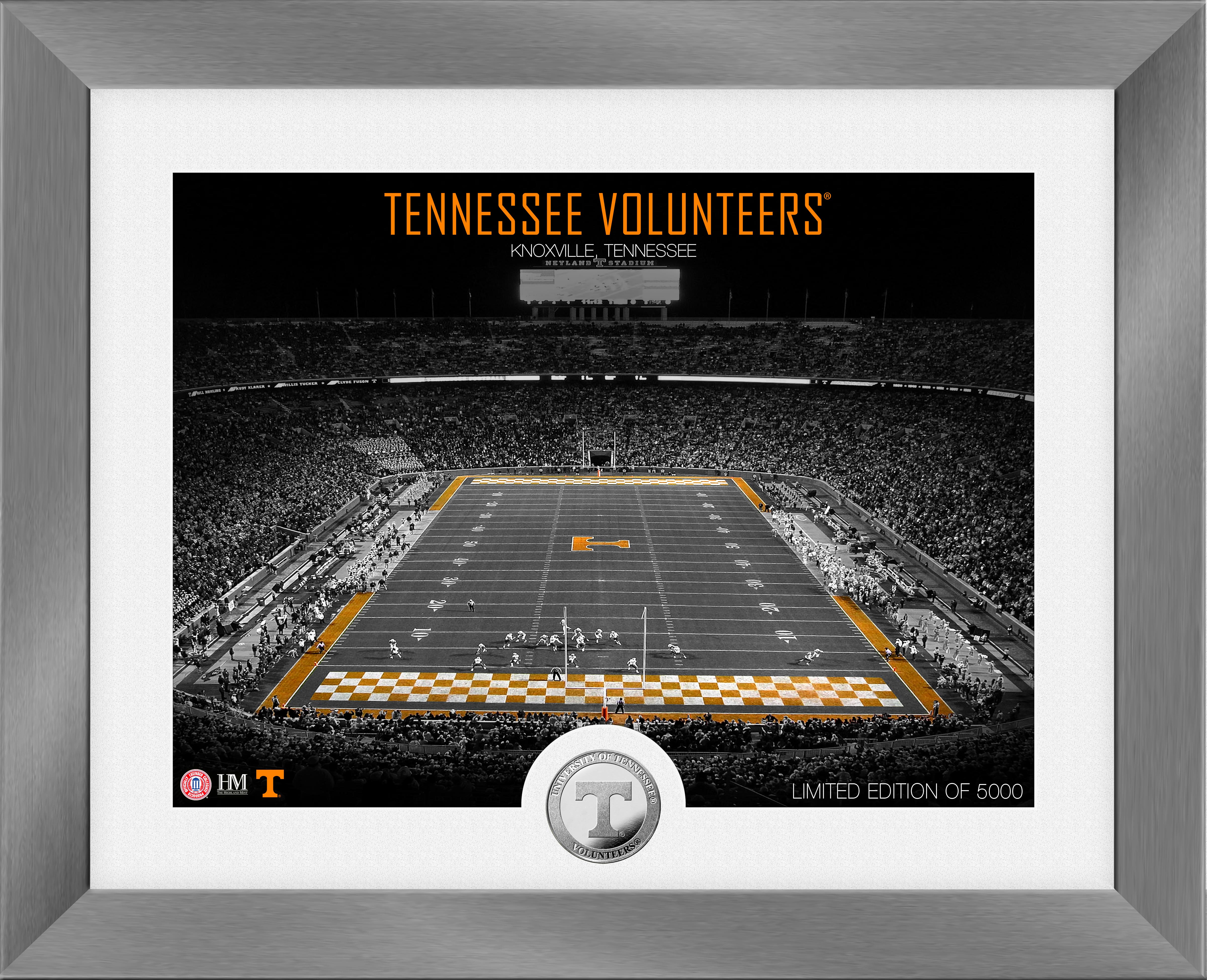 Tennessee Volunteers Art Deco Stadium Silver Coin Photo Mint - Sports Collectibles, Sports Memorabilia, Sports Fan Shop, Sports Gifts