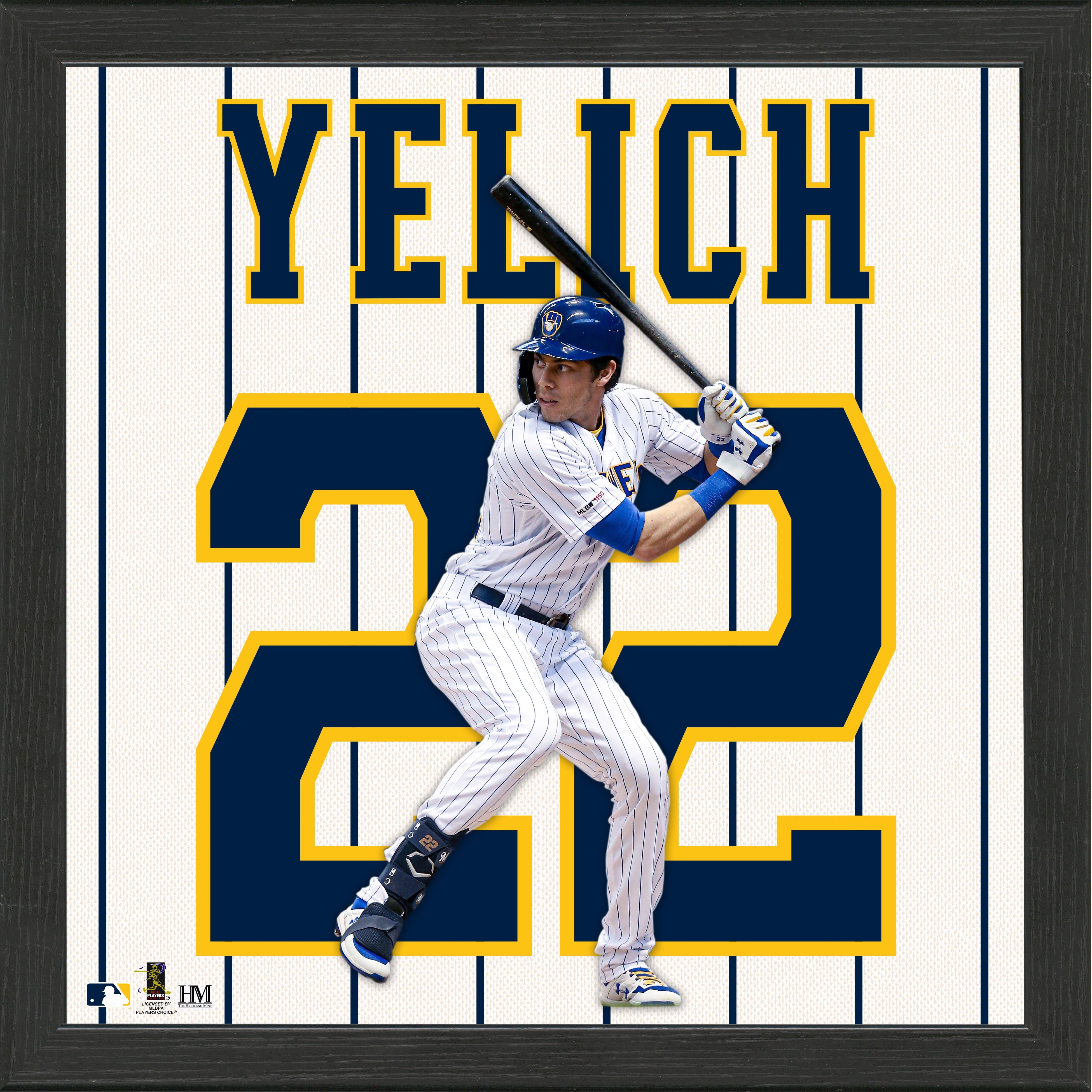 Christian Yelich Impact Jersey Framed Photo - Sports Collectibles, Sports Memorabilia, Sports Fan Shop, Sports Gifts