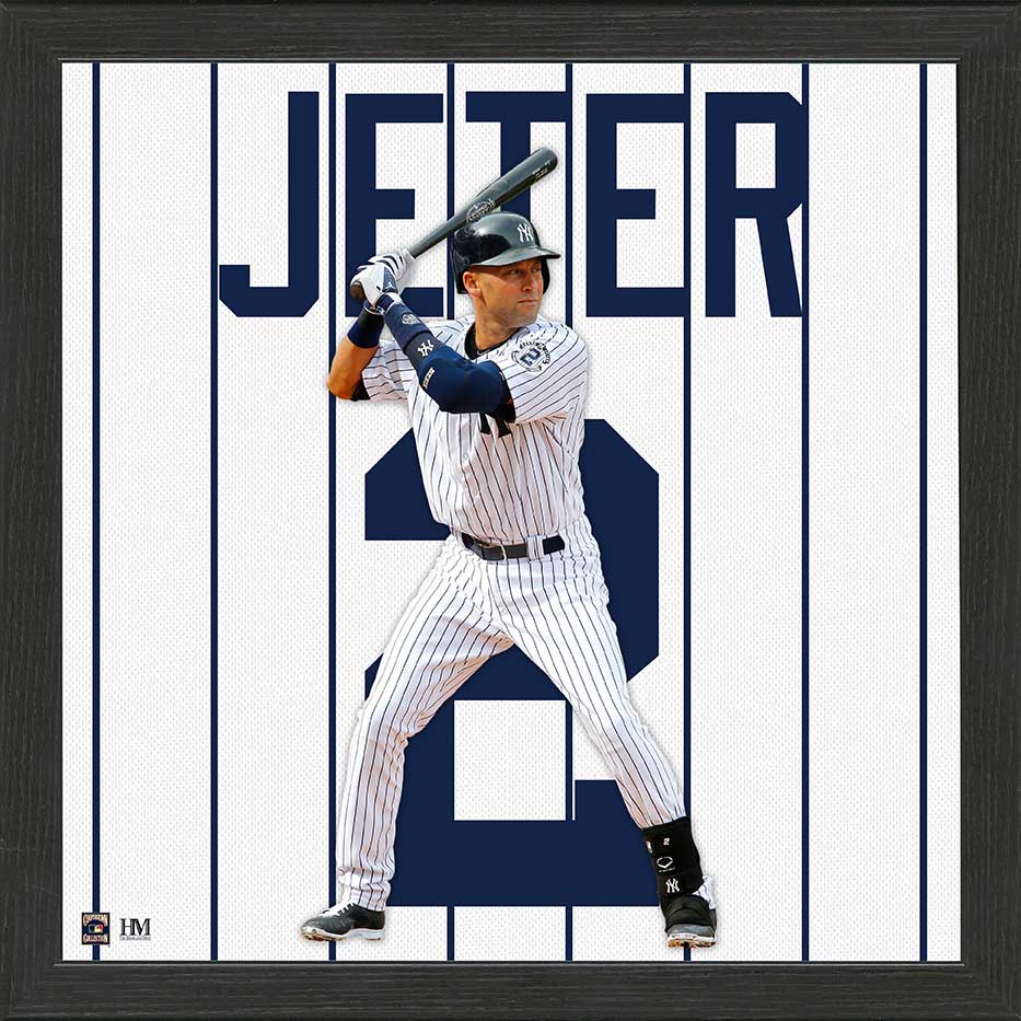 Derek Jeter Impact Jersey Framed Photo - Sports Collectibles, Sports Memorabilia, Sports Fan Shop, Sports Gifts