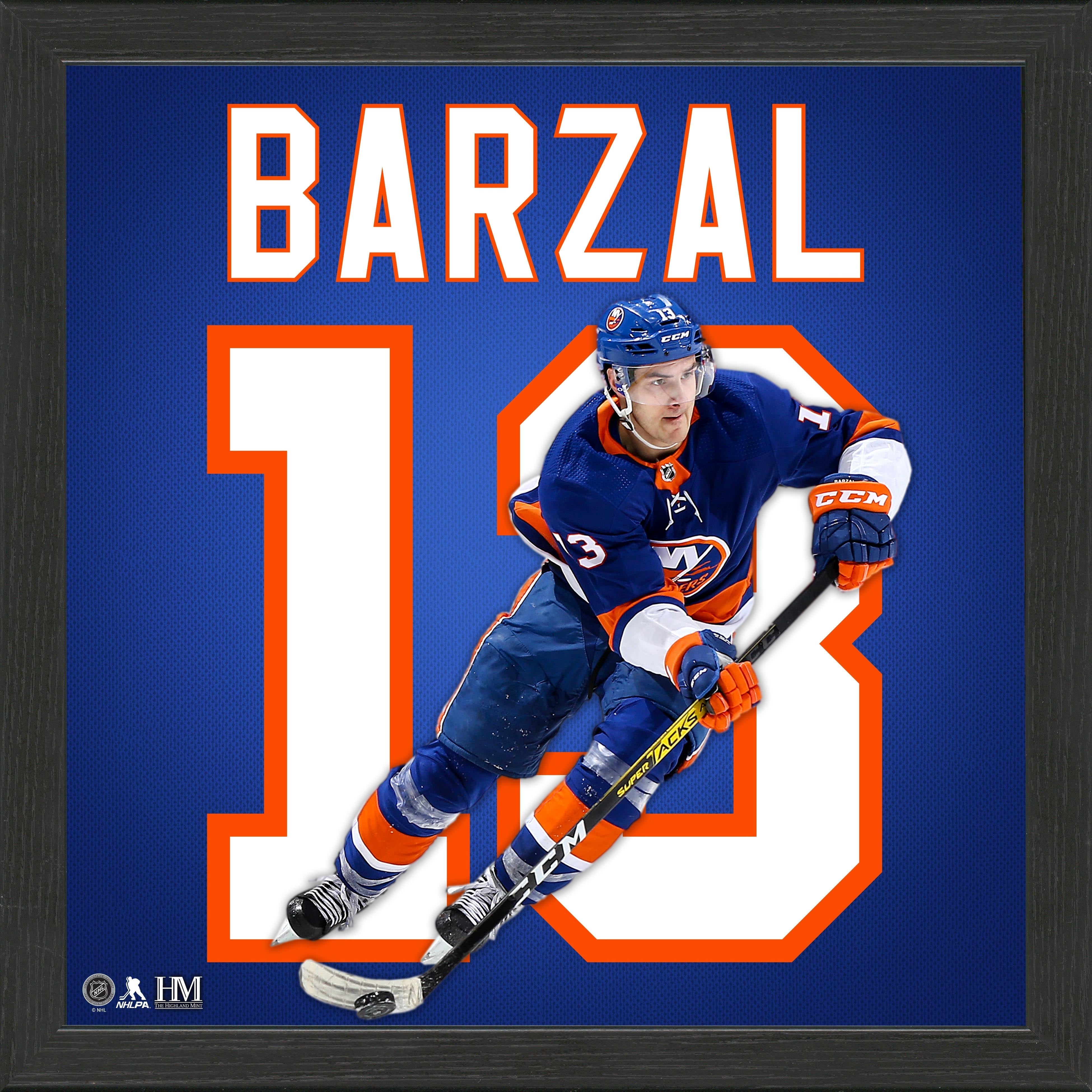 Mathew Barzal Impact Jersey Frame - Sports Collectibles, Sports Memorabilia, Sports Fan Shop, Sports Gifts