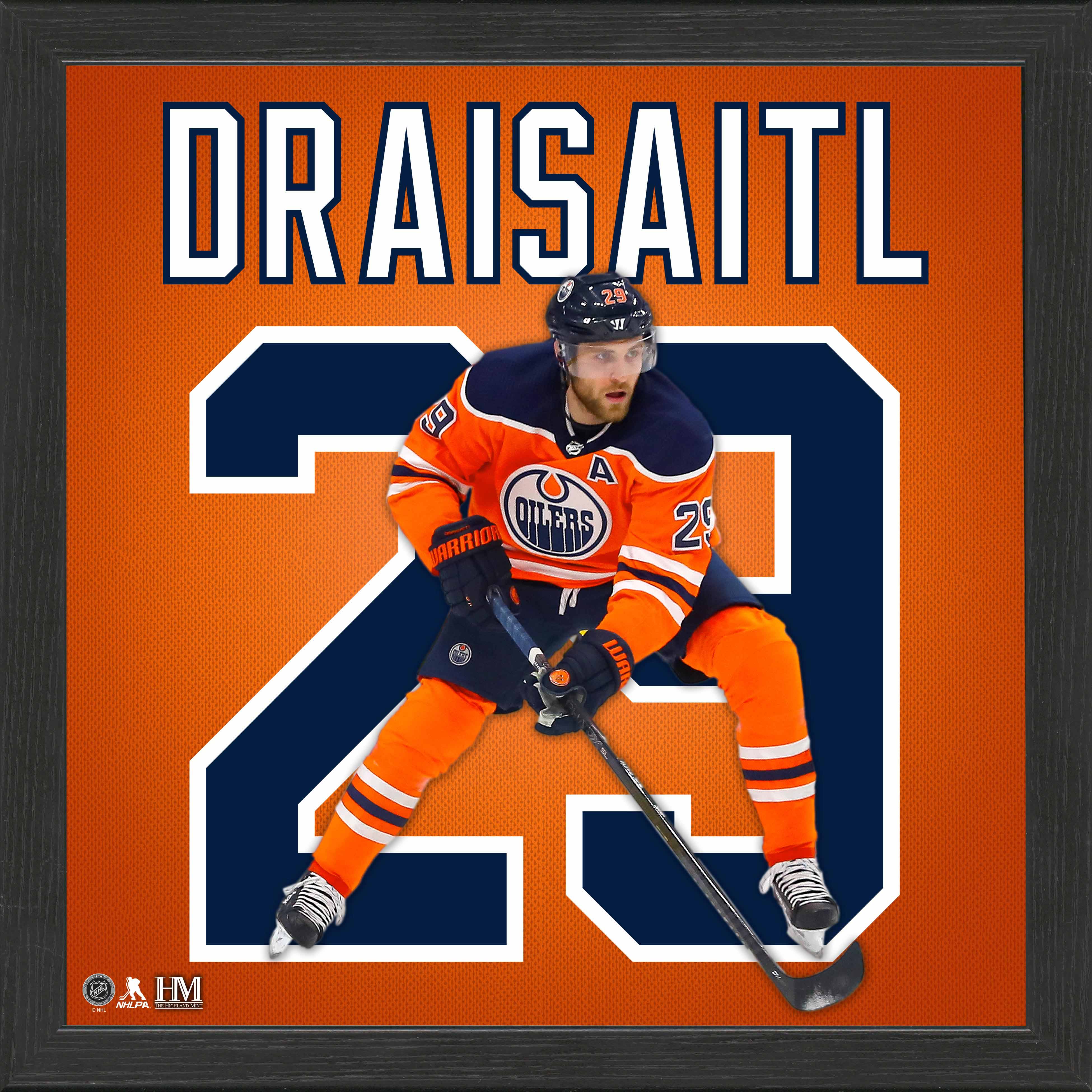 Leon Draisaitl Impact Jersey Frame - Sports Collectibles, Sports Memorabilia, Sports Fan Shop, Sports Gifts