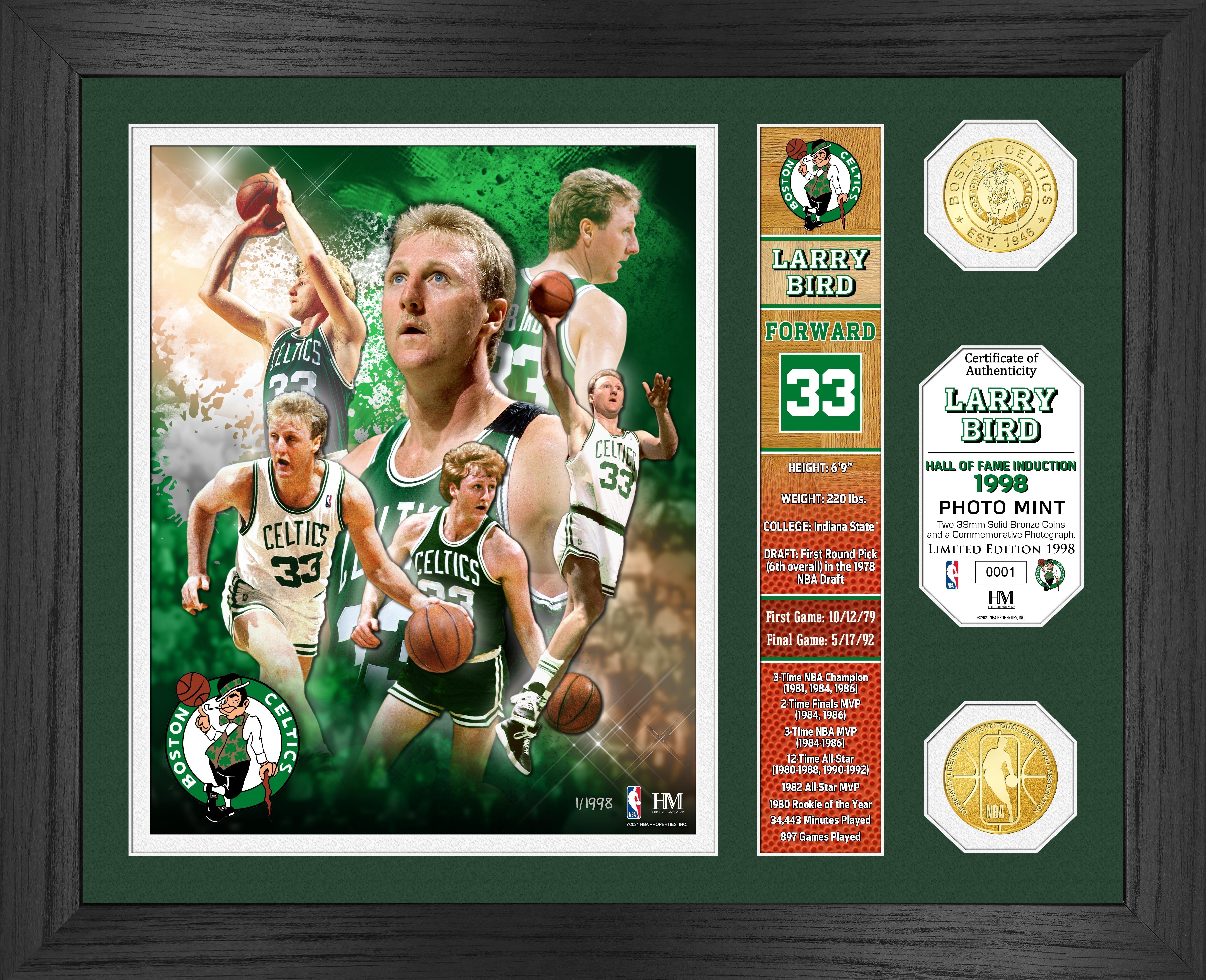 Larry Bird Hall of Fame Banner Bronze Coin Photo Mint - Sports Collectibles, Sports Memorabilia, Sports Fan Shop, Sports Gifts