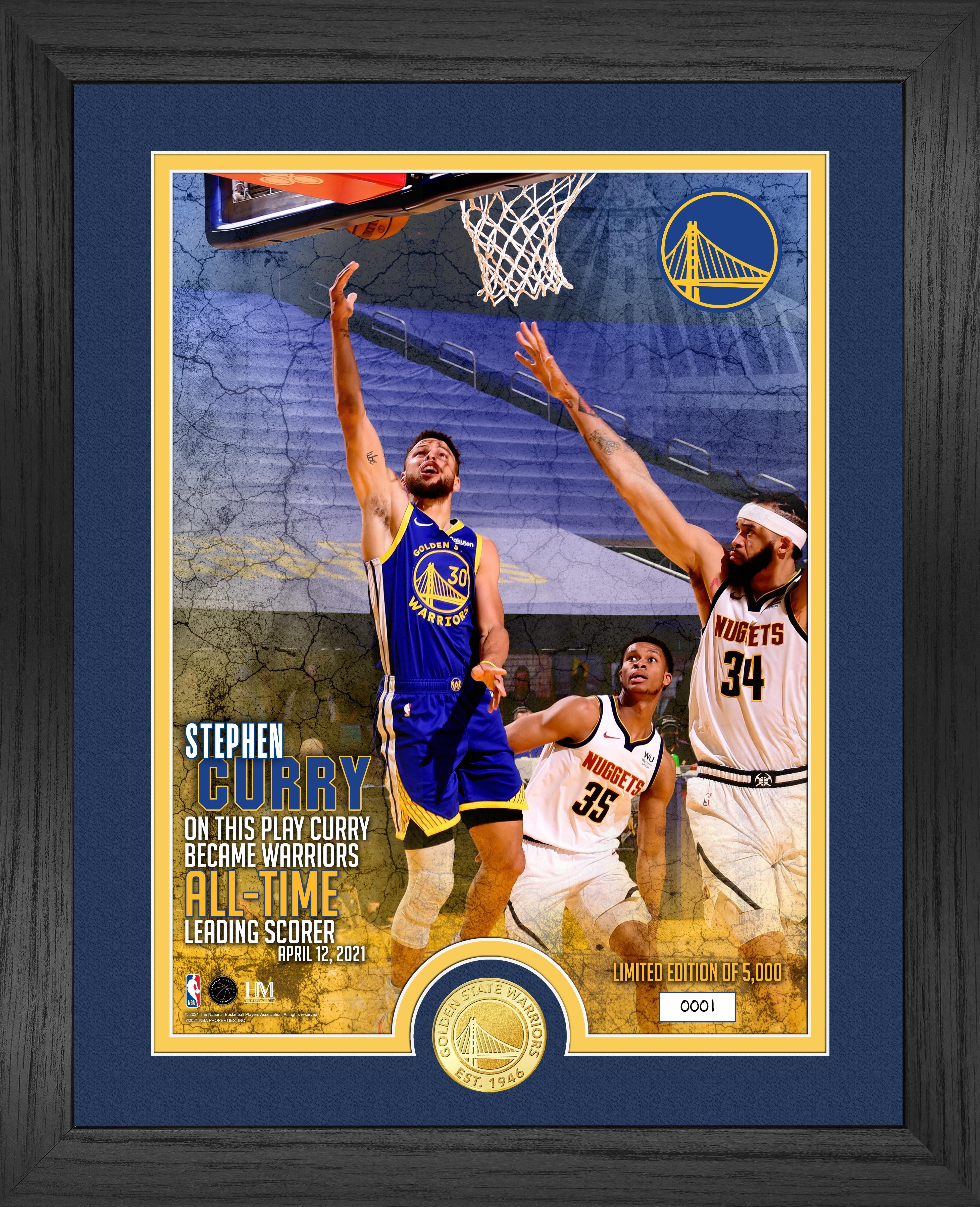 Steph Curry Leading Scorer Bronze Coin Photo Mint - Sports Collectibles, Sports Memorabilia, Sports Fan Shop, Sports Gifts