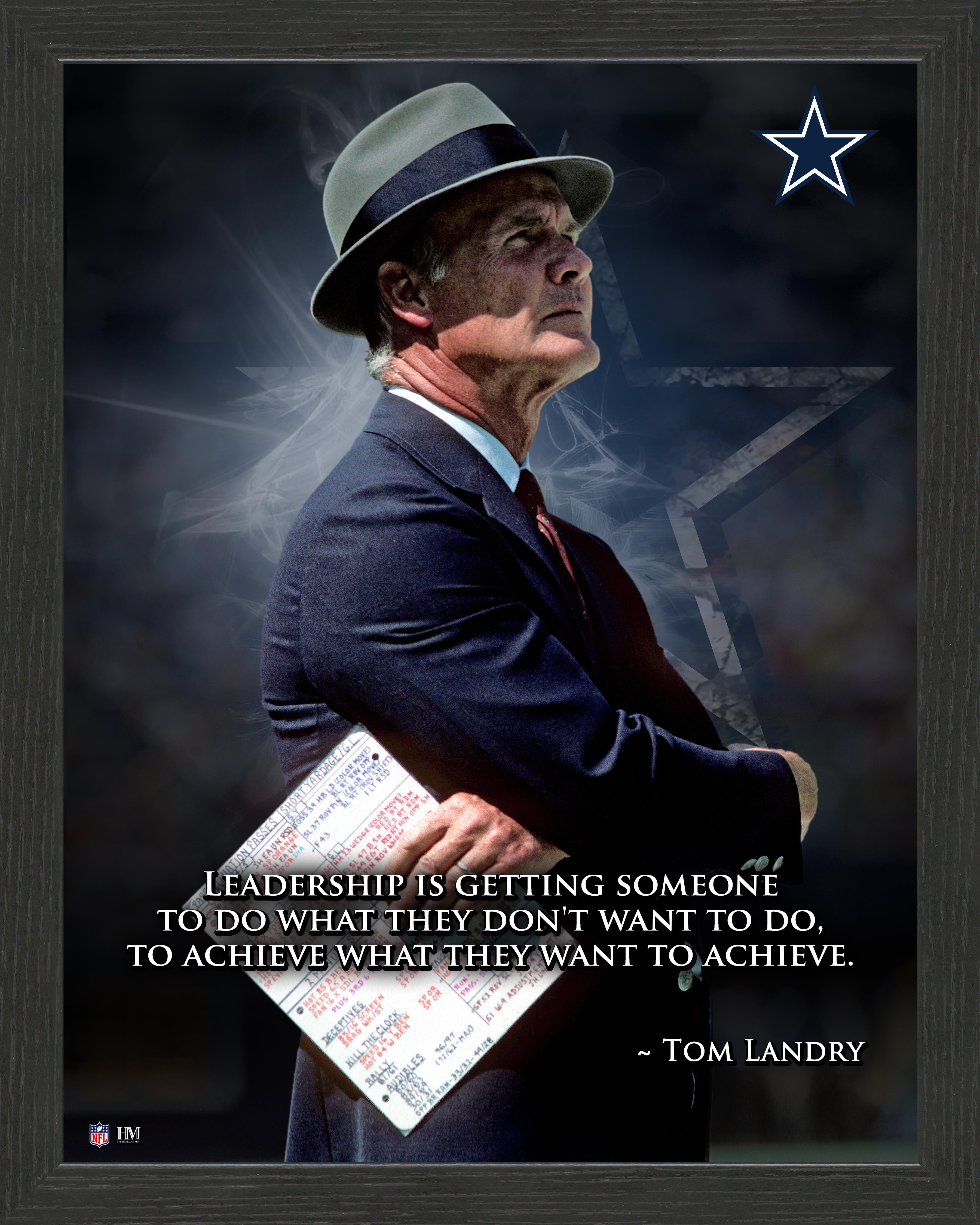 Tom Landry Inspiration Frame - Sports Collectibles, Sports Memorabilia, Sports Fan Shop, Sports Gifts