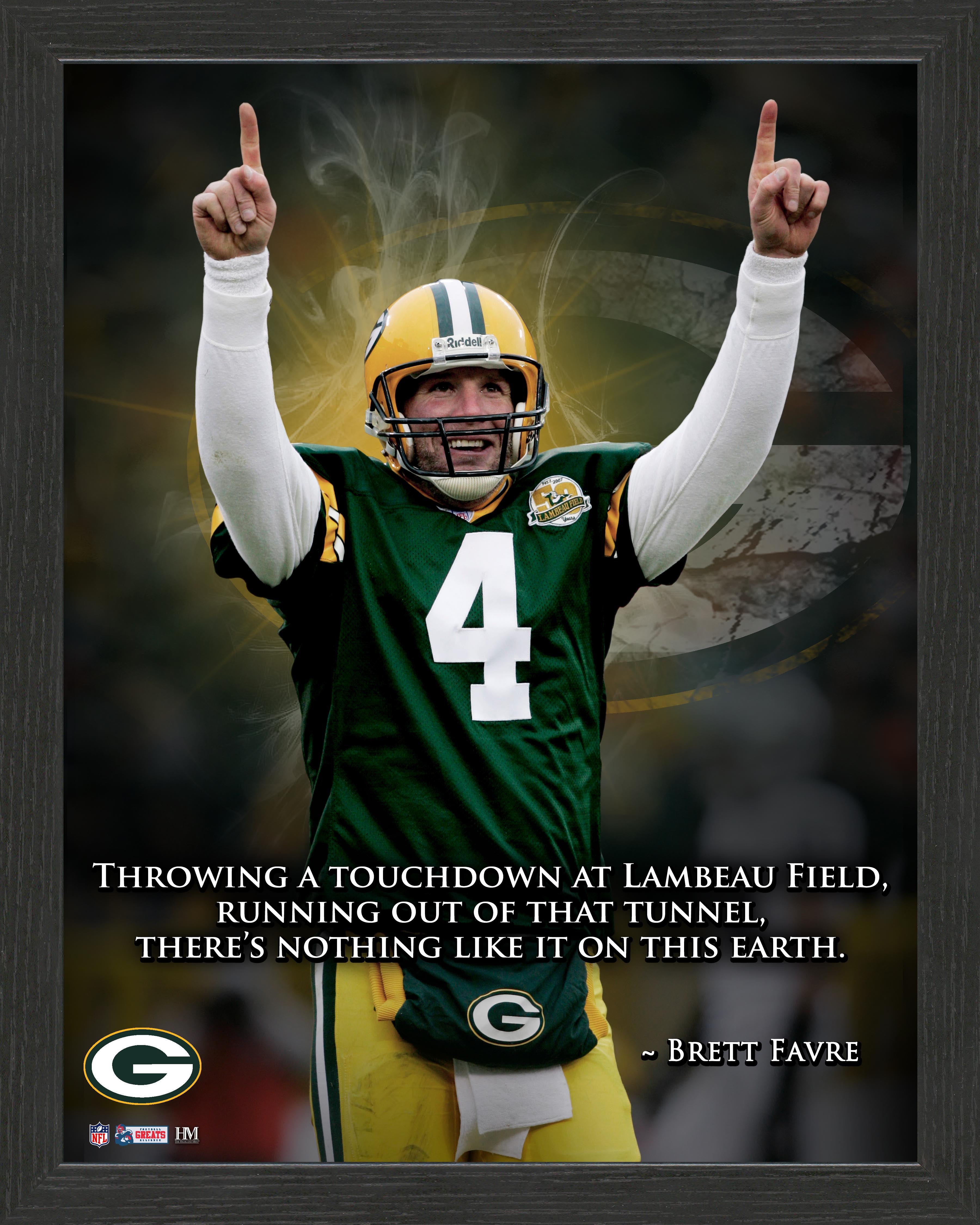 Brett Favre Inspiration Frame - Sports Collectibles, Sports Memorabilia, Sports Fan Shop, Sports Gifts