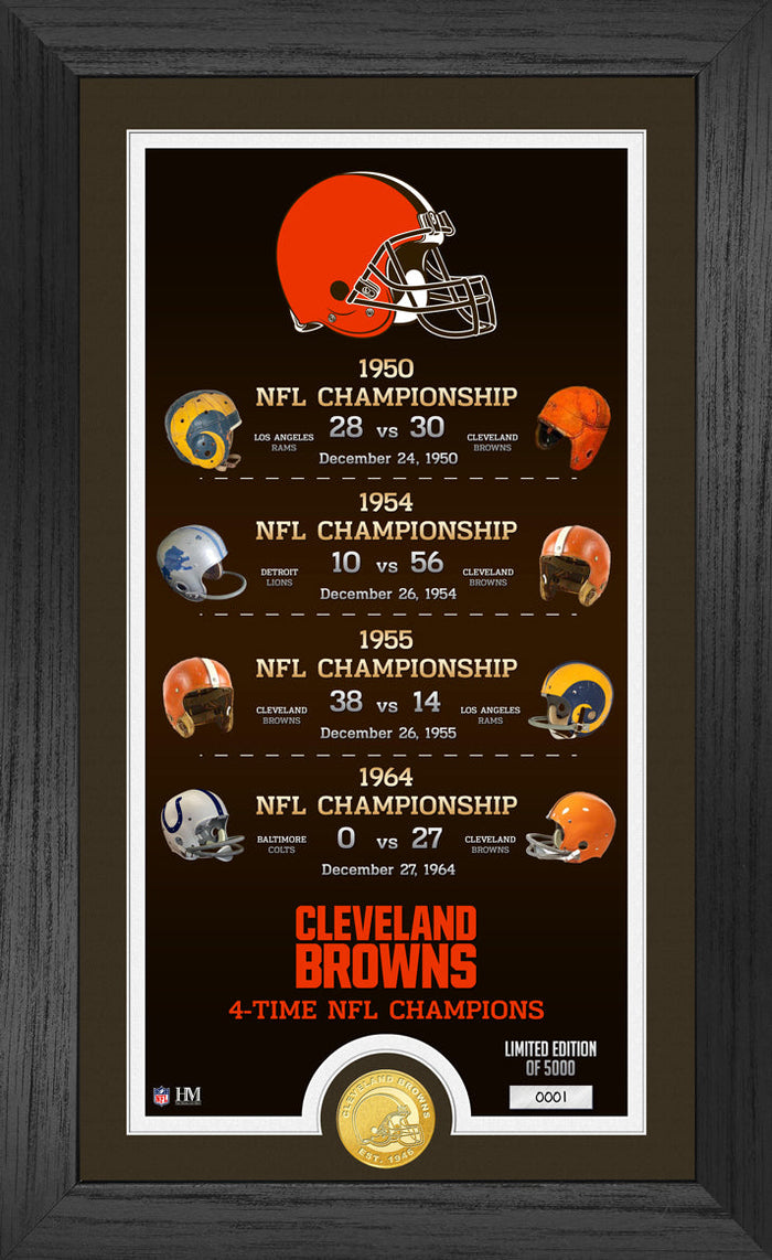 CLEVELAND BROWNS LEGACY SUPREME BRONZE COIN PHOTO MINT - 757 Sports Collectibles