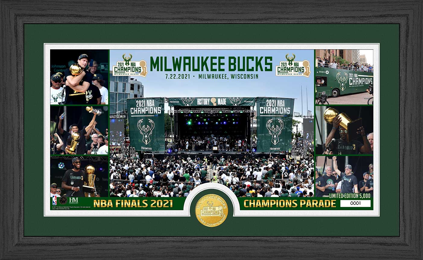 Milwaukee Bucks 2021 NBA Champions Parade Pano Photo Mint - Sports Collectibles, Sports Memorabilia, Sports Fan Shop, Sports Gifts