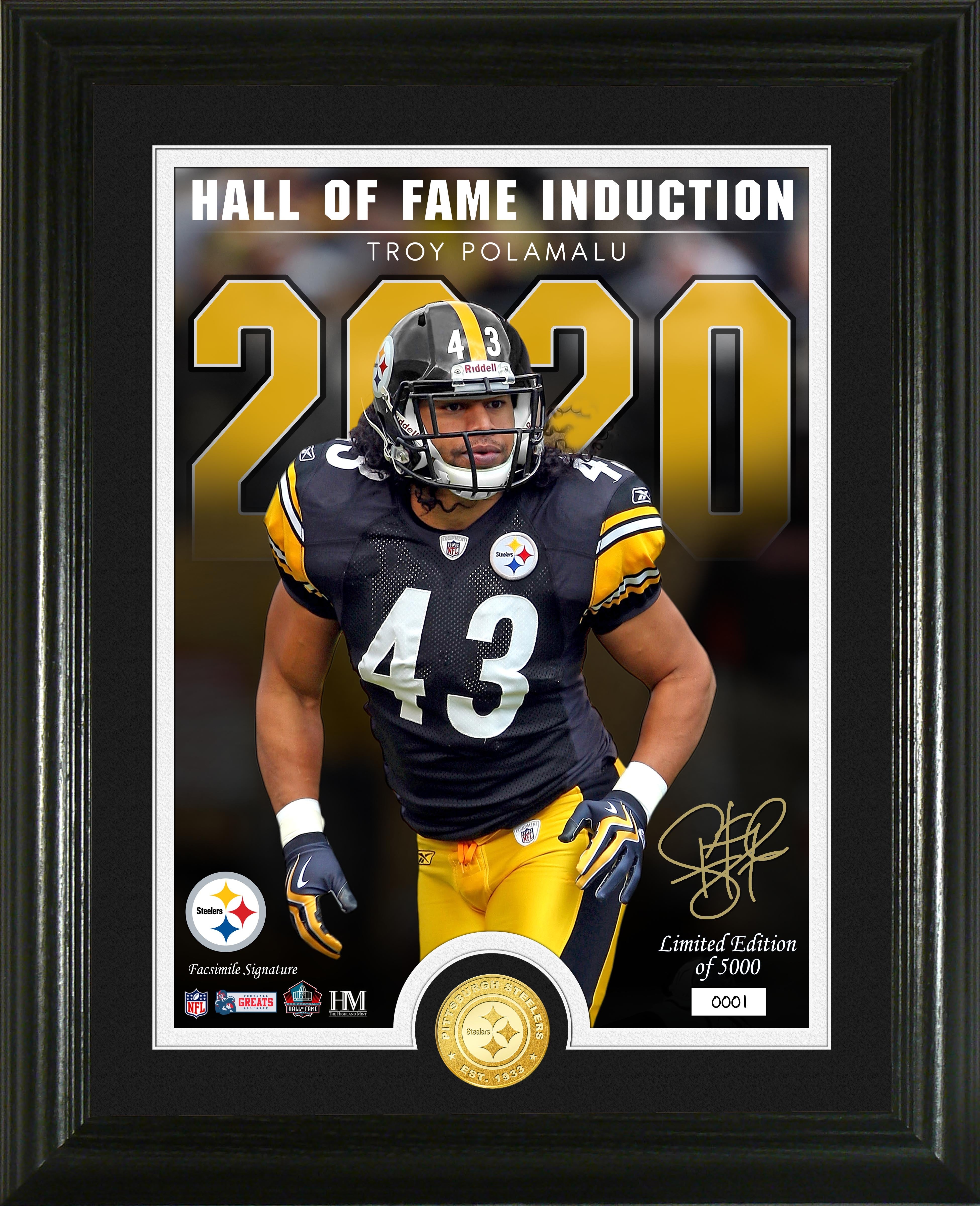 Troy Polamalu Signature Series Bronze Coin Photo Mint - Sports Collectibles, Sports Memorabilia, Sports Fan Shop, Sports Gifts