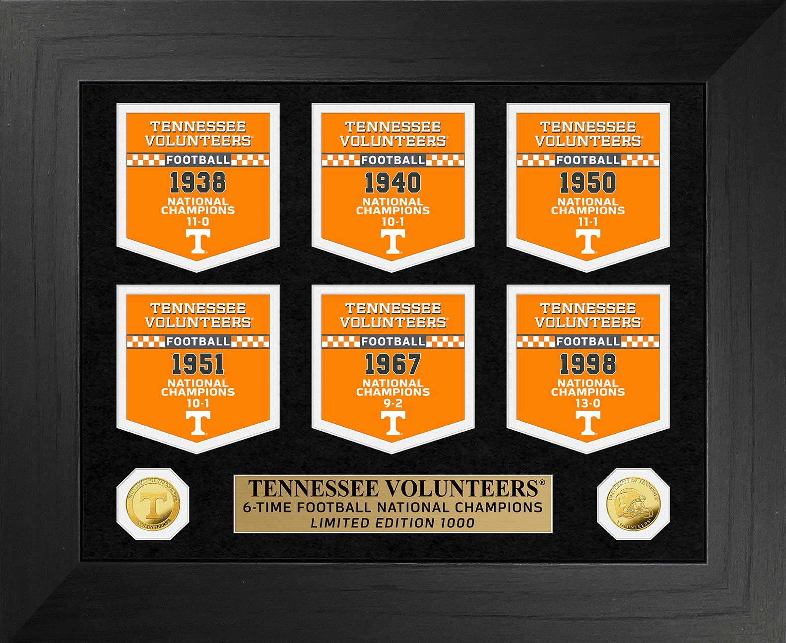 University of Tennessee Volunteers National Champions Deluxe Banner Collection - Sports Collectibles, Sports Memorabilia, Sports Fan Shop, Sports Gifts