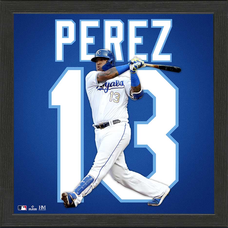 Salvador Perez Royals Impact Jersey Frame - Sports Collectibles, Sports Memorabilia, Sports Fan Shop, Sports Gifts