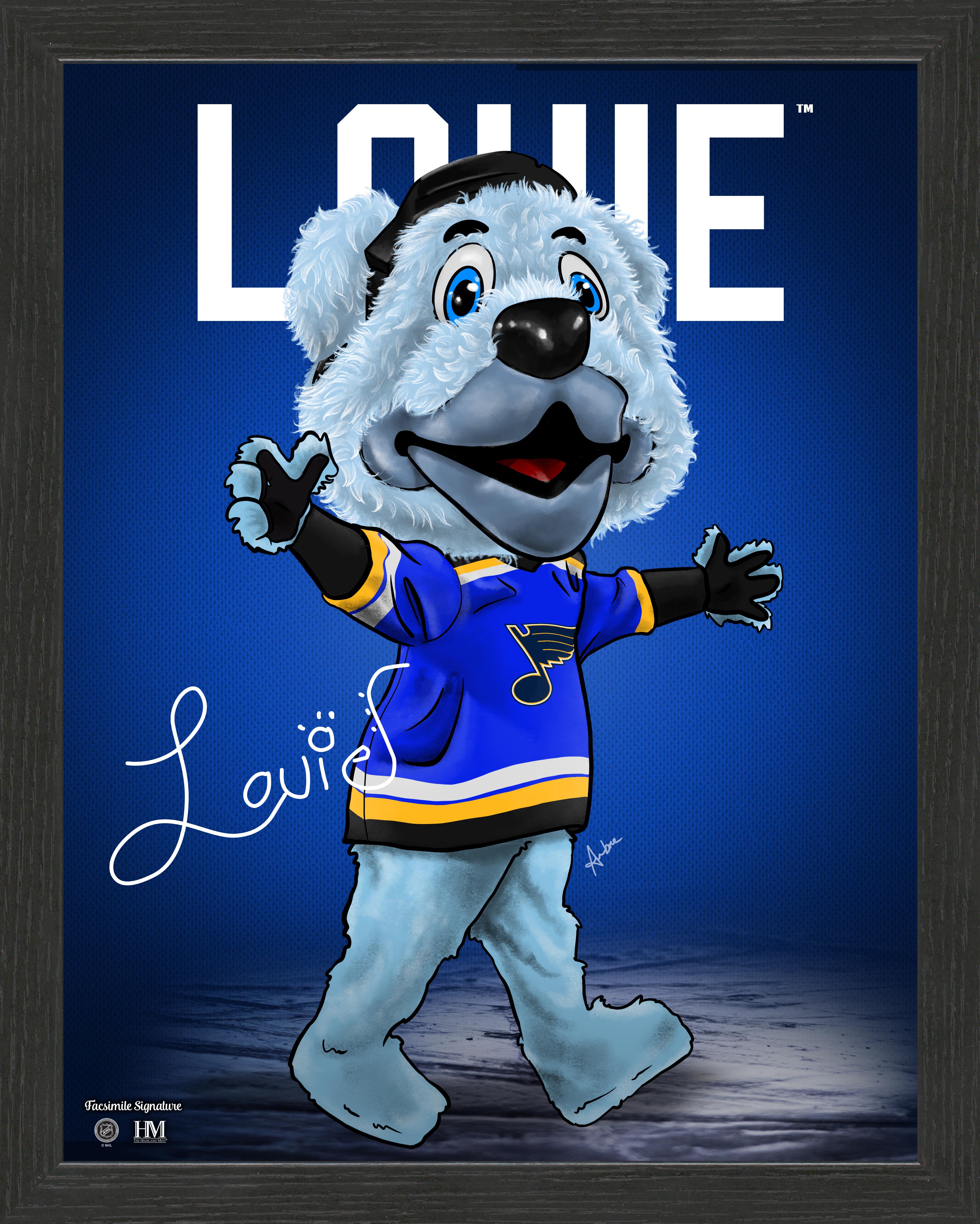 St Louis Blues Louie Framed Dynamo - Sports Collectibles, Sports Memorabilia, Sports Fan Shop, Sports Gifts
