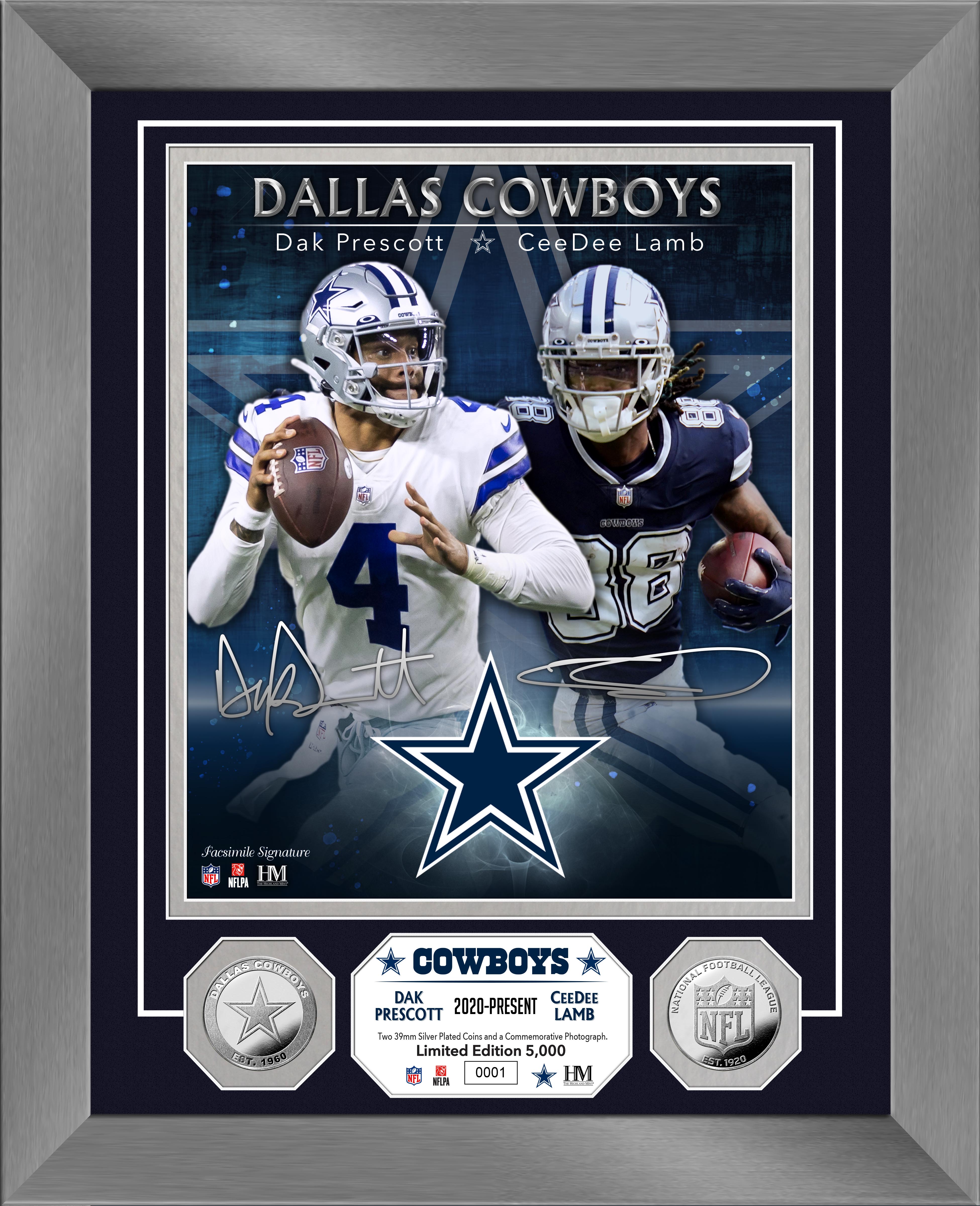 Dak Prescott & CeeDee Lamb Dynamic Duo Silver Coin Photo Mint - Sports Collectibles, Sports Memorabilia, Sports Fan Shop, Sports Gifts