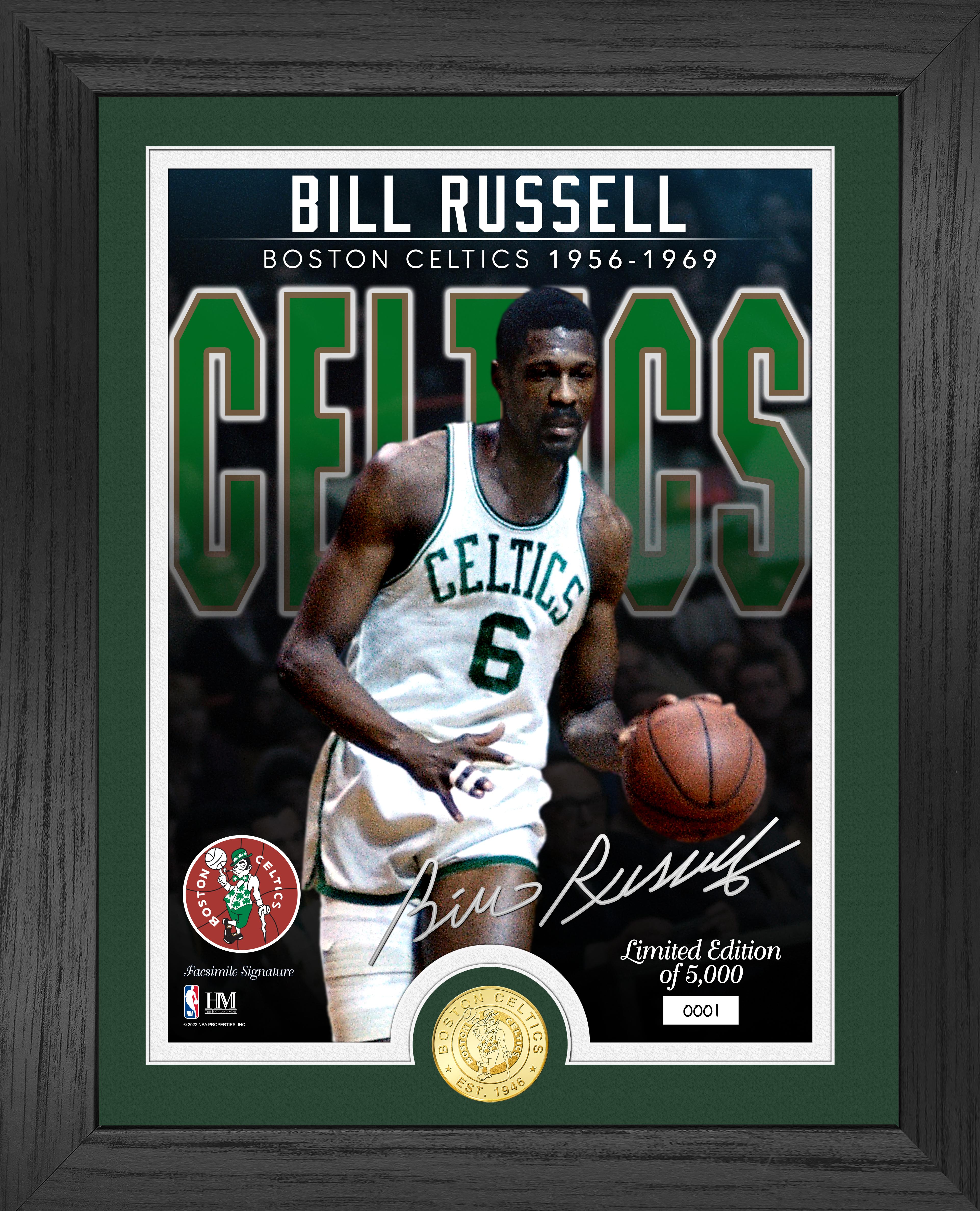 Bill Russell Celtics Bronze Coin Photo Mint - Sports Collectibles, Sports Memorabilia, Sports Fan Shop, Sports Gifts
