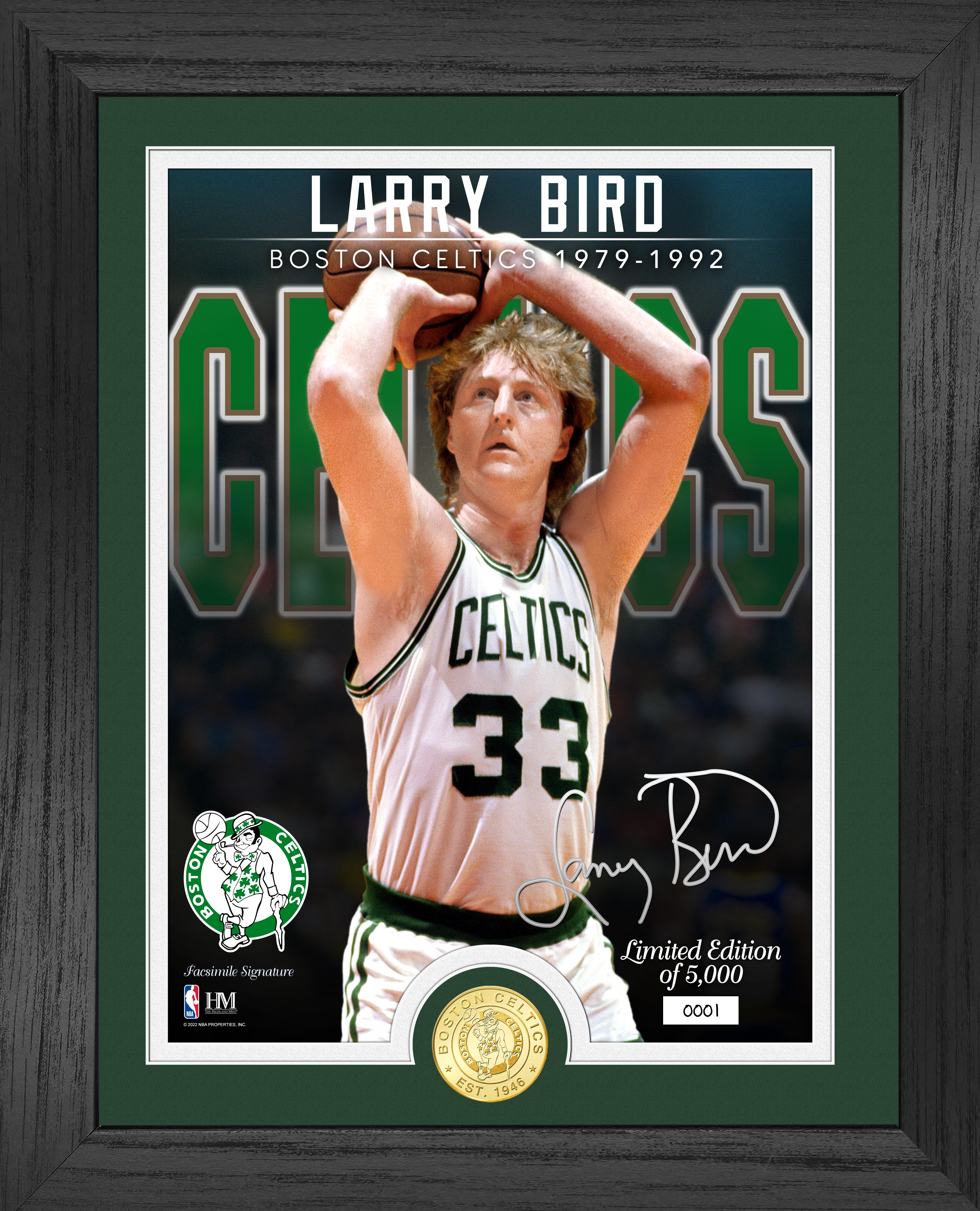 Larry Bird Celtics Bronze Coin Photo Mint - Sports Collectibles, Sports Memorabilia, Sports Fan Shop, Sports Gifts