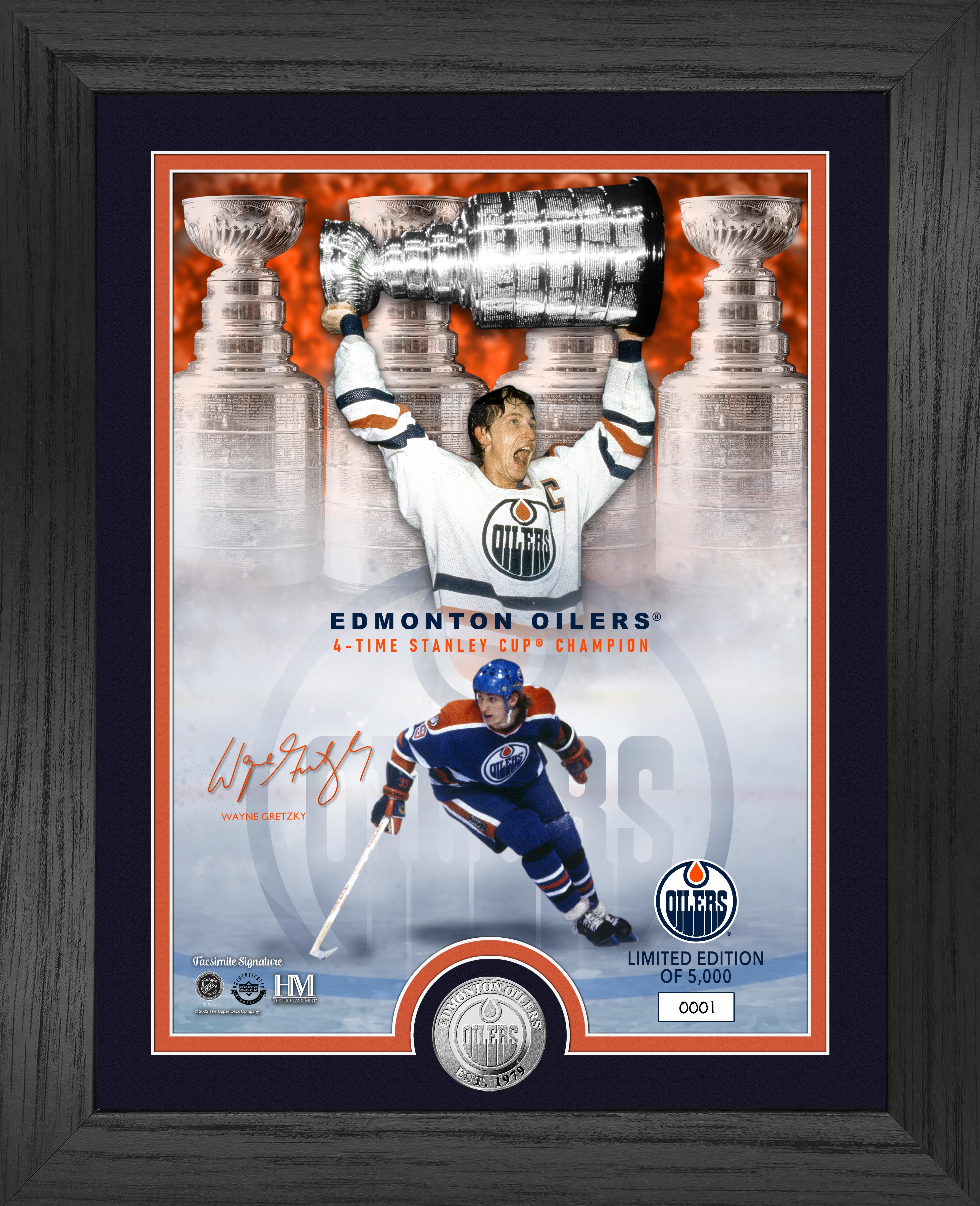 Wayne Gretzky Edmonton Oilers 4x Stanley Cup Champion Silver Coin Photo Mint - Sports Collectibles, Sports Memorabilia, Sports Fan Shop, Sports Gifts