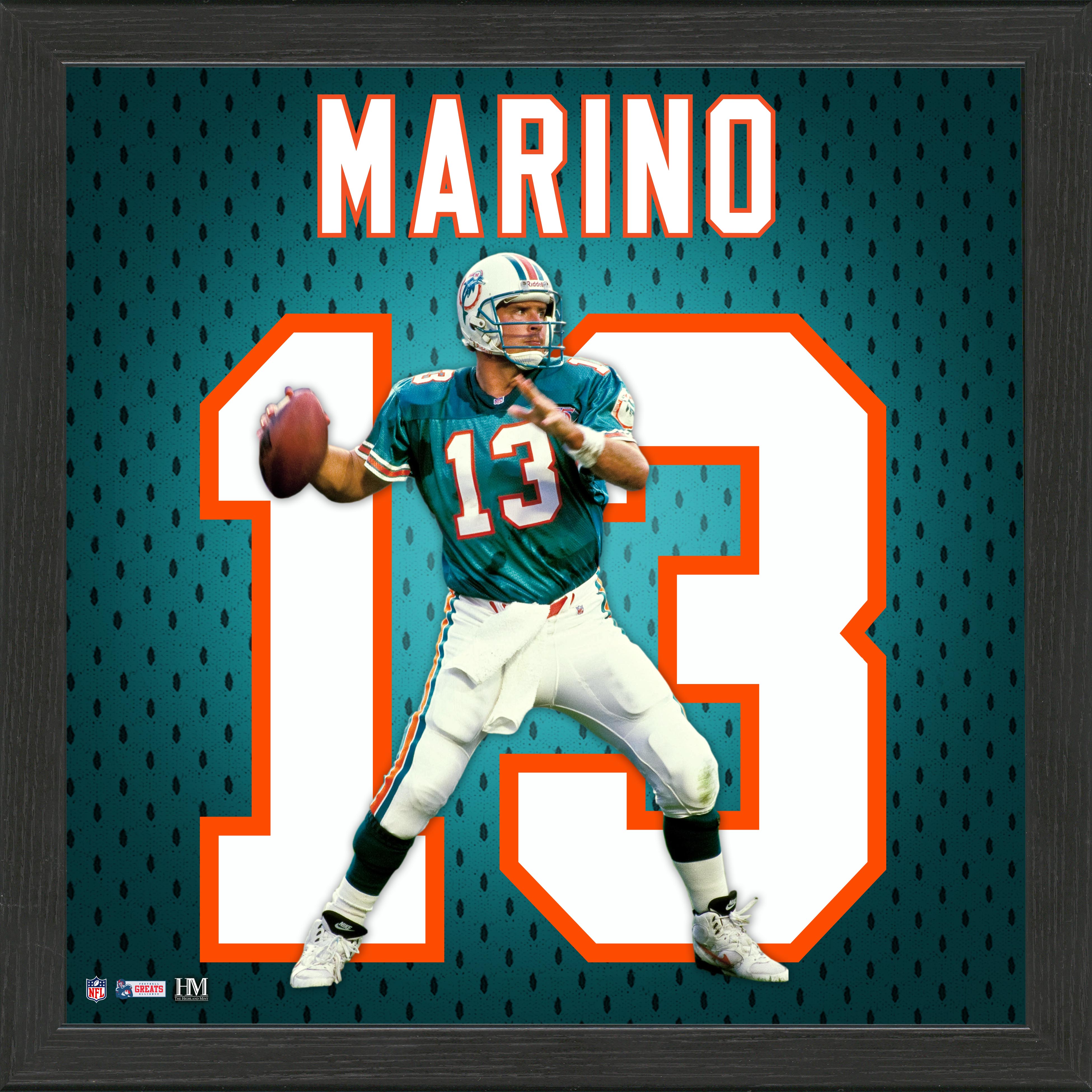 Dan Marino Jersey Impact Frame - Sports Collectibles, Sports Memorabilia, Sports Fan Shop, Sports Gifts