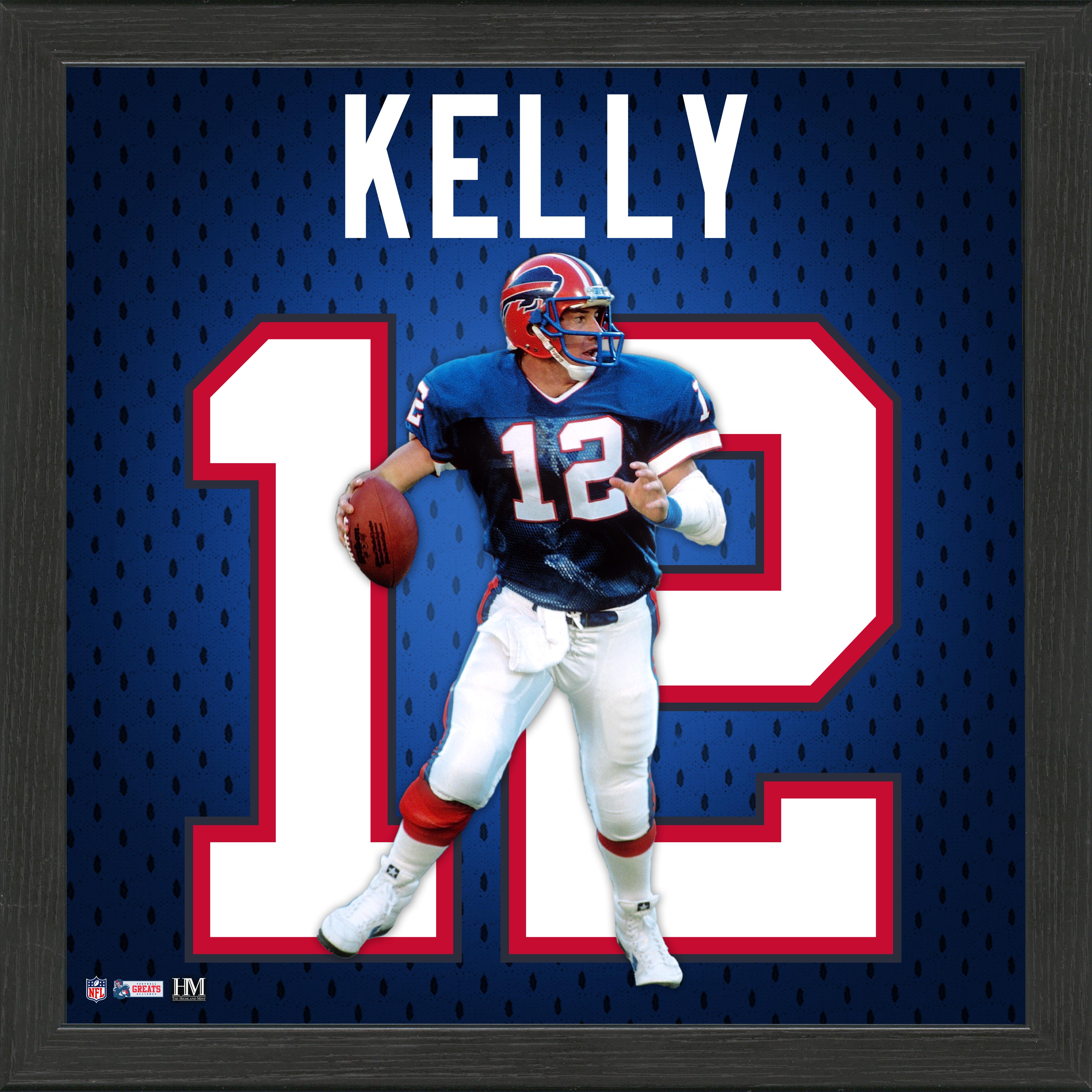 Jim Kelly Jersey Impact Frame - Sports Collectibles, Sports Memorabilia, Sports Fan Shop, Sports Gifts
