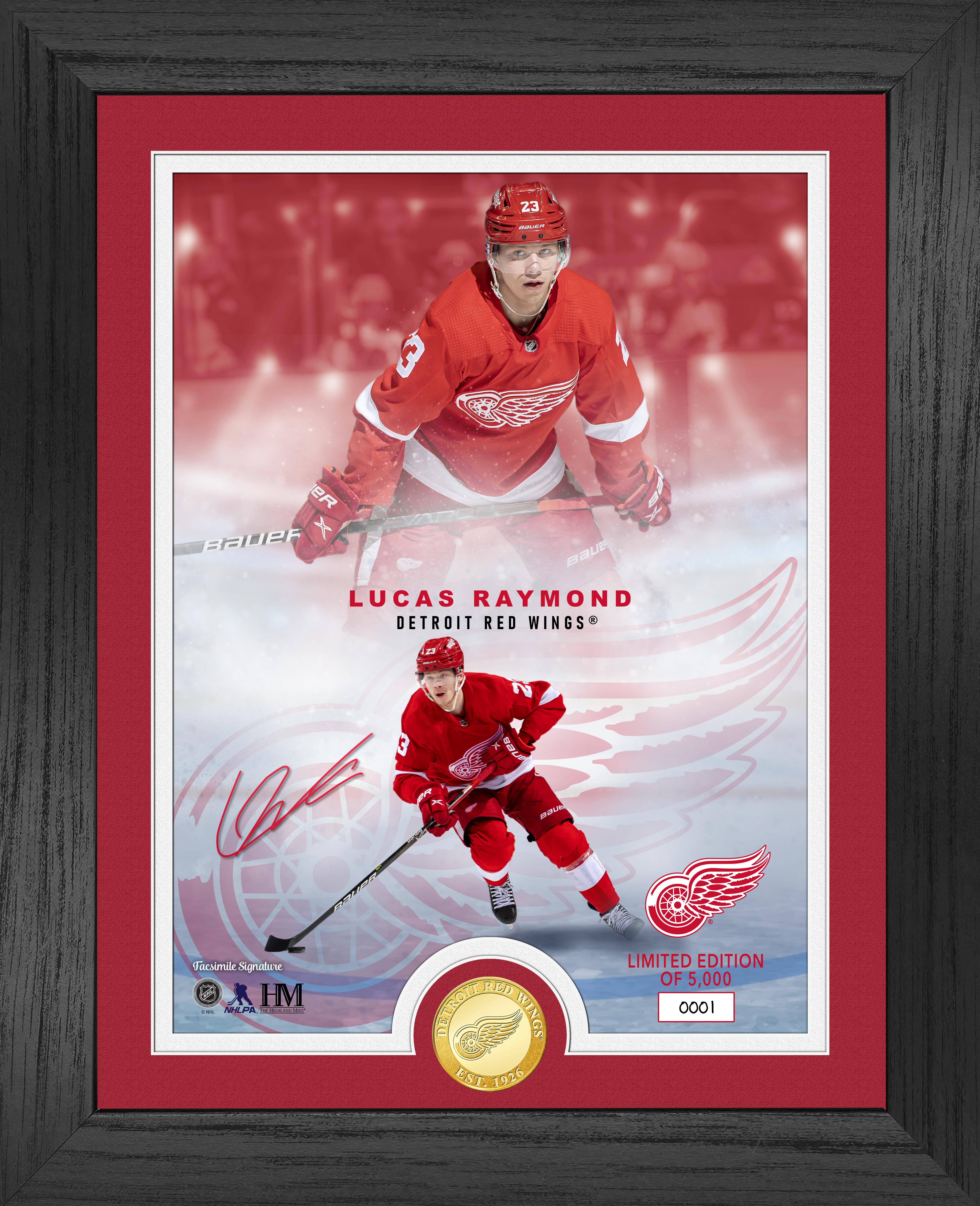 Detroit Red Wings Lucas Raymond Legends Bronze Coin Photo Mint - Sports Collectibles, Sports Memorabilia, Sports Fan Shop, Sports Gifts