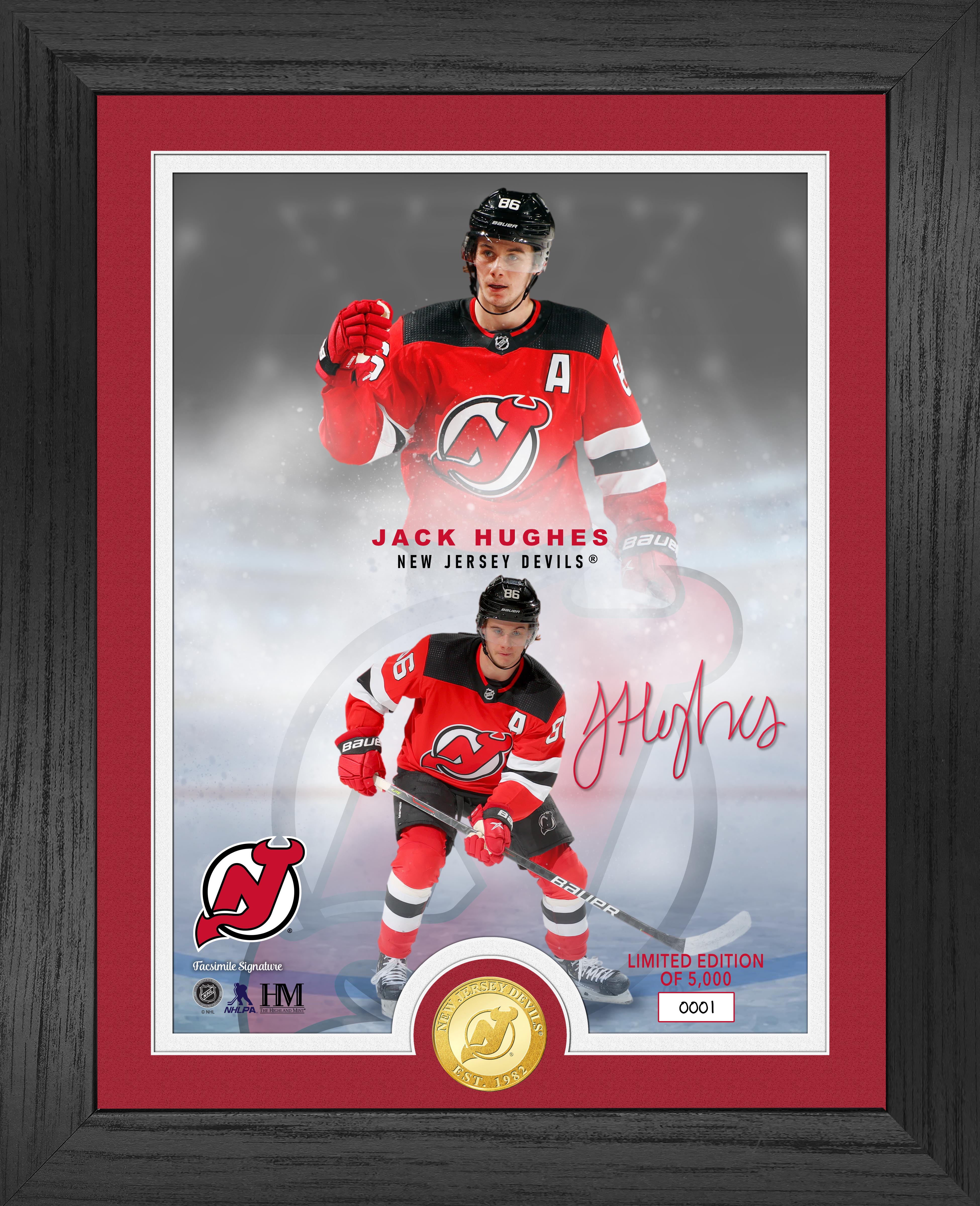 New Jersey Devils Jack Hughes Legends Bronze Coin Photo Mint - Sports Collectibles, Sports Memorabilia, Sports Fan Shop, Sports Gifts