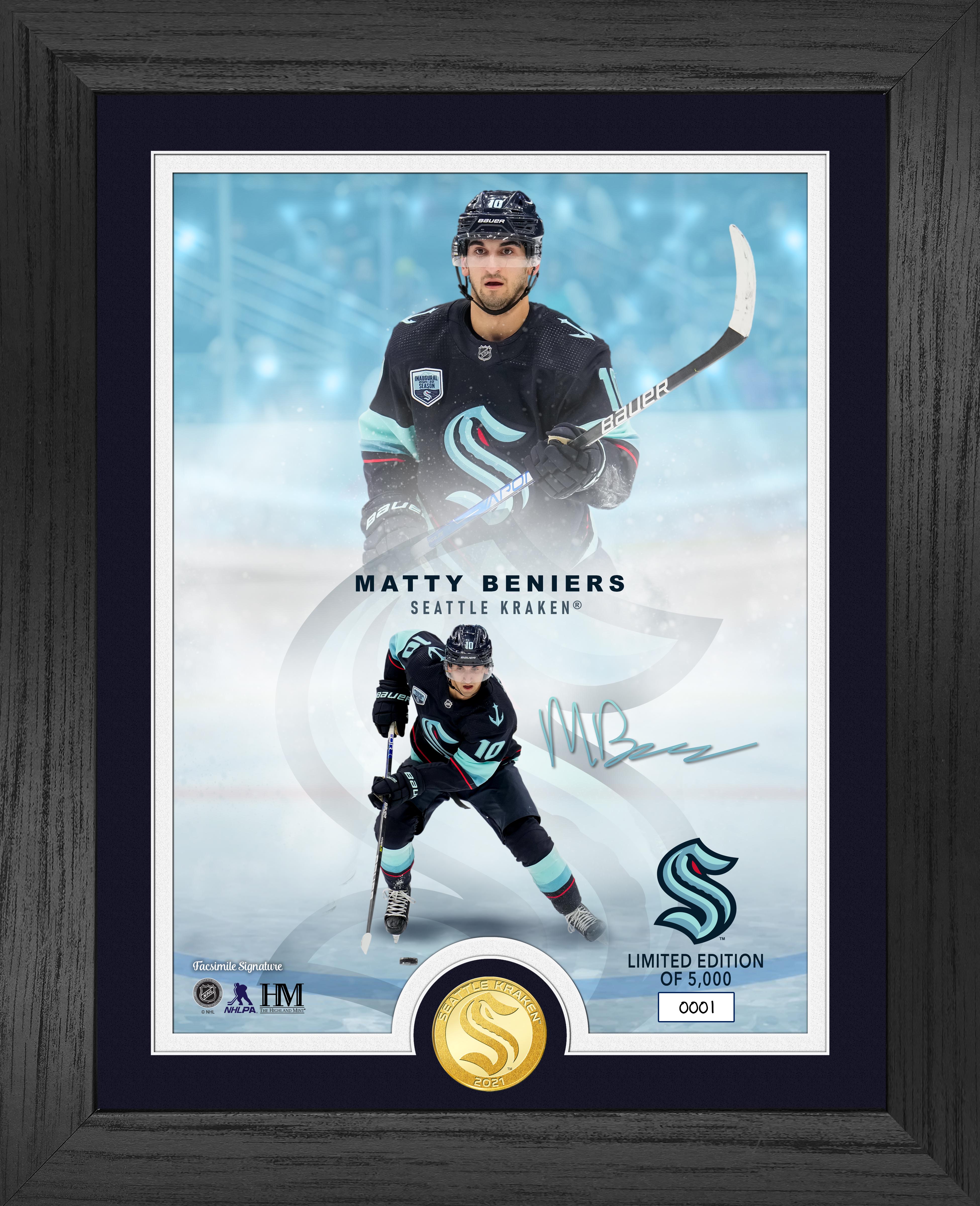 Seattle Kraken Matty Beniers Legends Silver Coin Photo Mint - Sports Collectibles, Sports Memorabilia, Sports Fan Shop, Sports Gifts