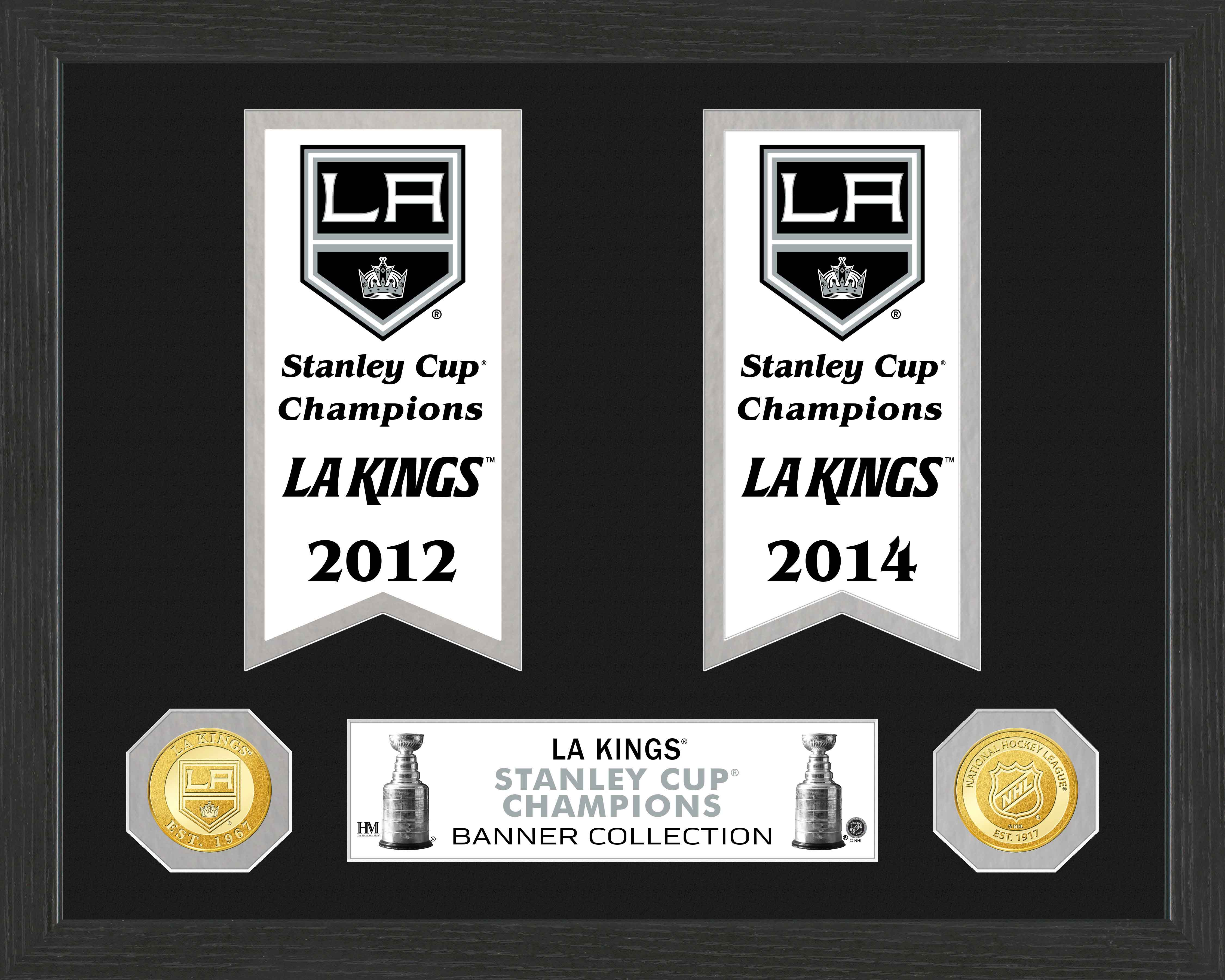 Los Angeles Kings Stanley Cup Banner Collection Bronze Photo Mint - Sports Collectibles, Sports Memorabilia, Sports Fan Shop, Sports Gifts