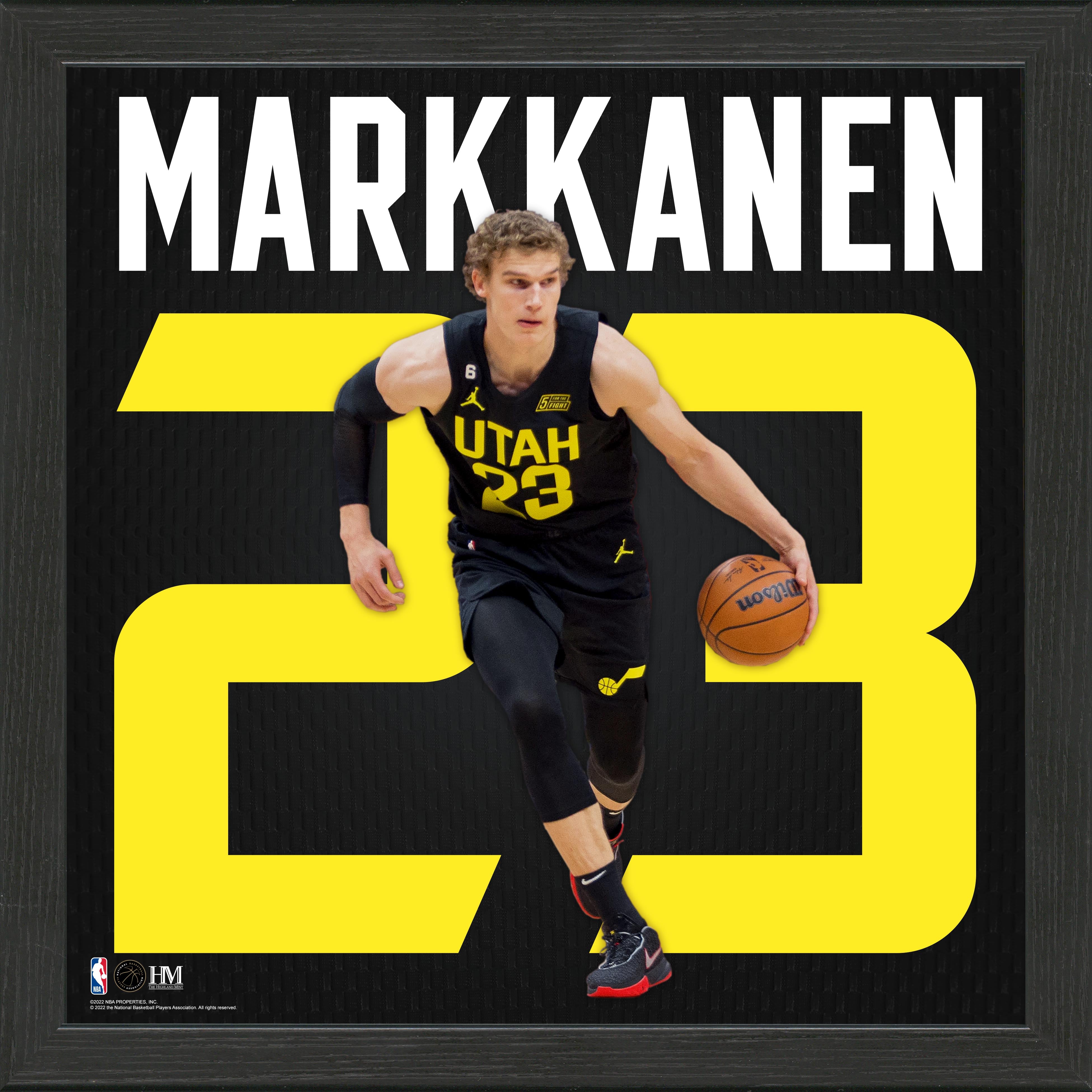 Lauri Markkanen Impact Jersey Frame - Sports Collectibles, Sports Memorabilia, Sports Fan Shop, Sports Gifts