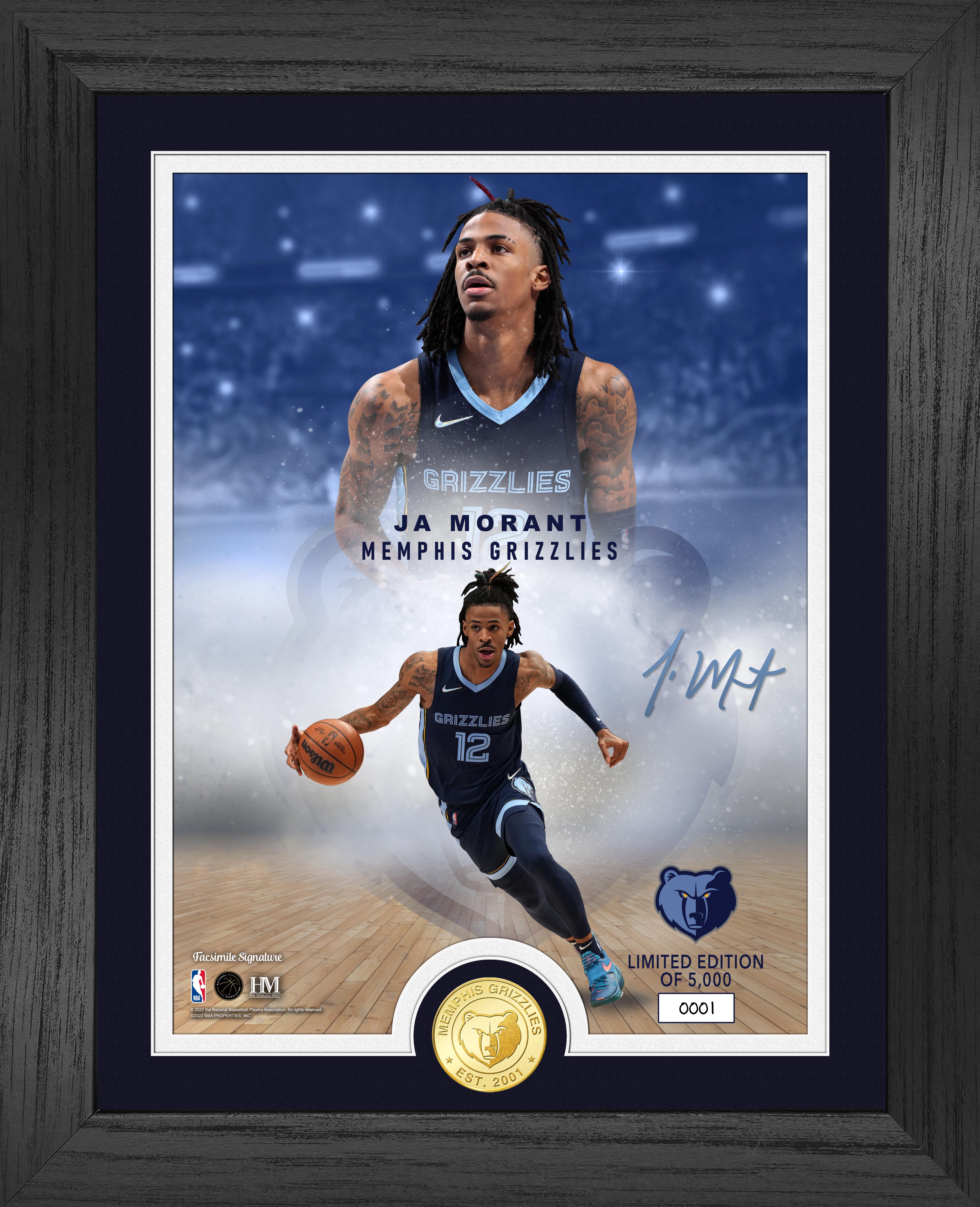 Ja Morant Legends Bronze Coin Photo Mint - Sports Collectibles, Sports Memorabilia, Sports Fan Shop, Sports Gifts