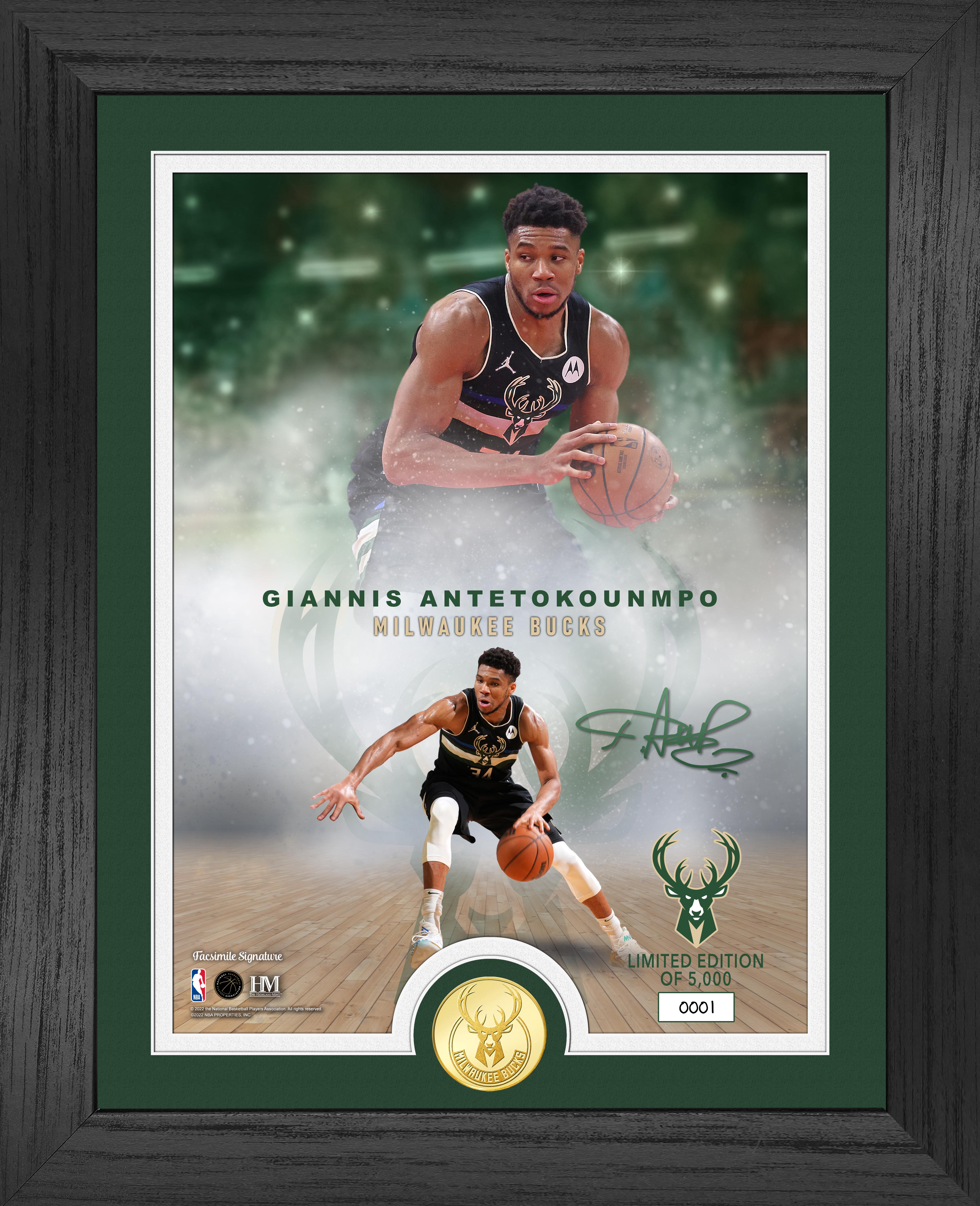 Giannis Antetokounmpo Legends Bronze Coin Photo Mint - Sports Collectibles, Sports Memorabilia, Sports Fan Shop, Sports Gifts