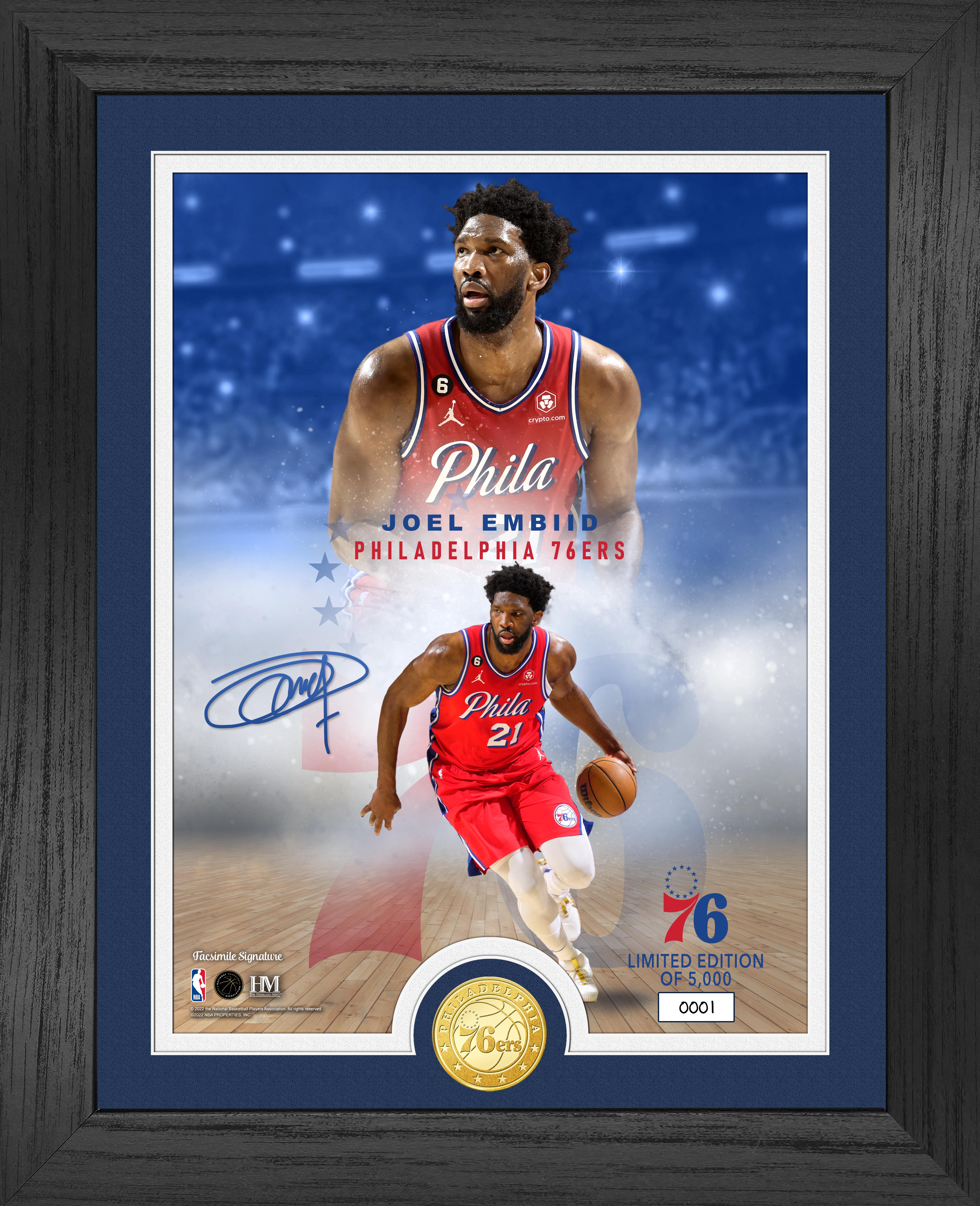 Joel Embiid Legends Bronze Coin Photo Mint - Sports Collectibles, Sports Memorabilia, Sports Fan Shop, Sports Gifts